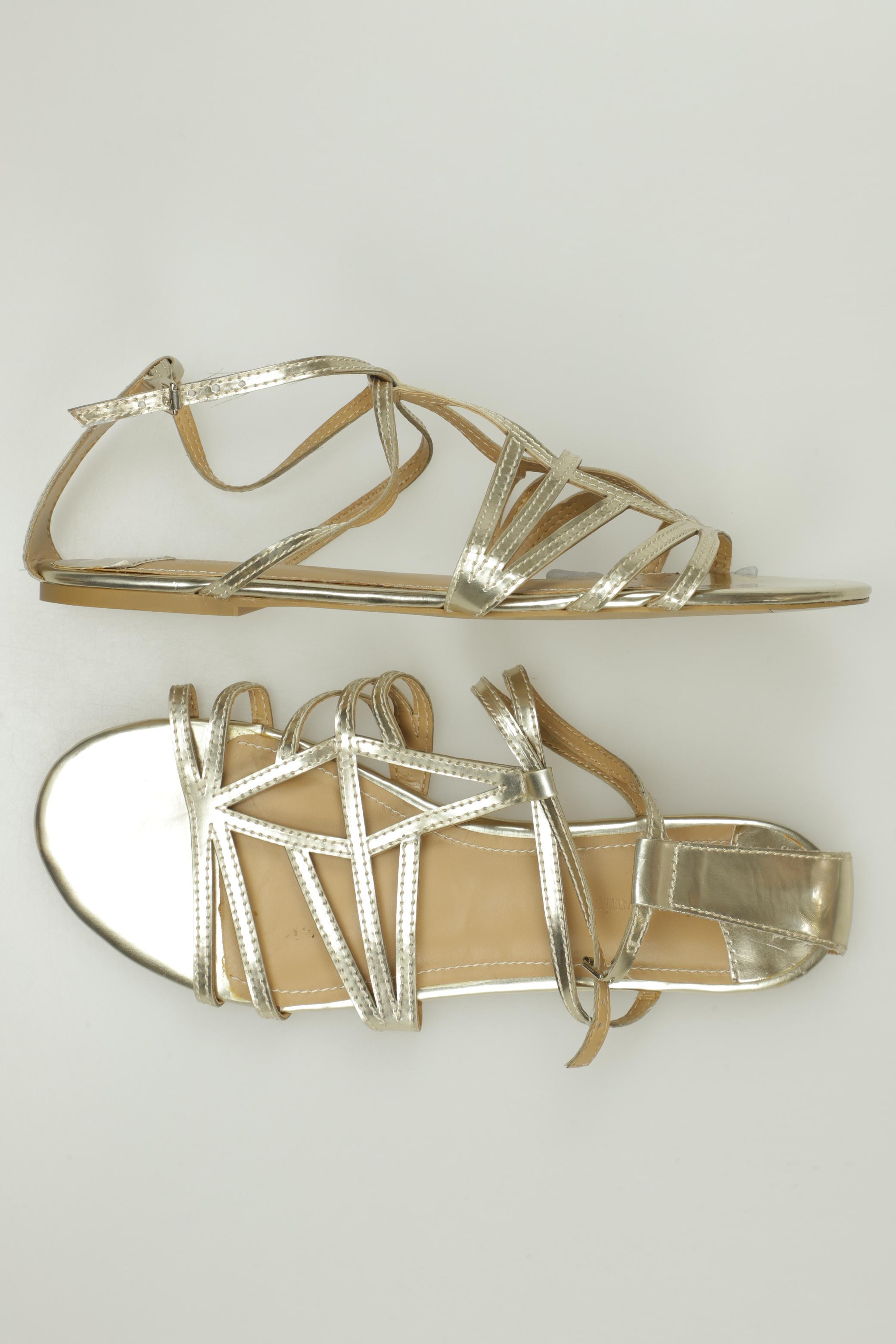 

Stradivarius Damen Sandale, gold, Gr. 40