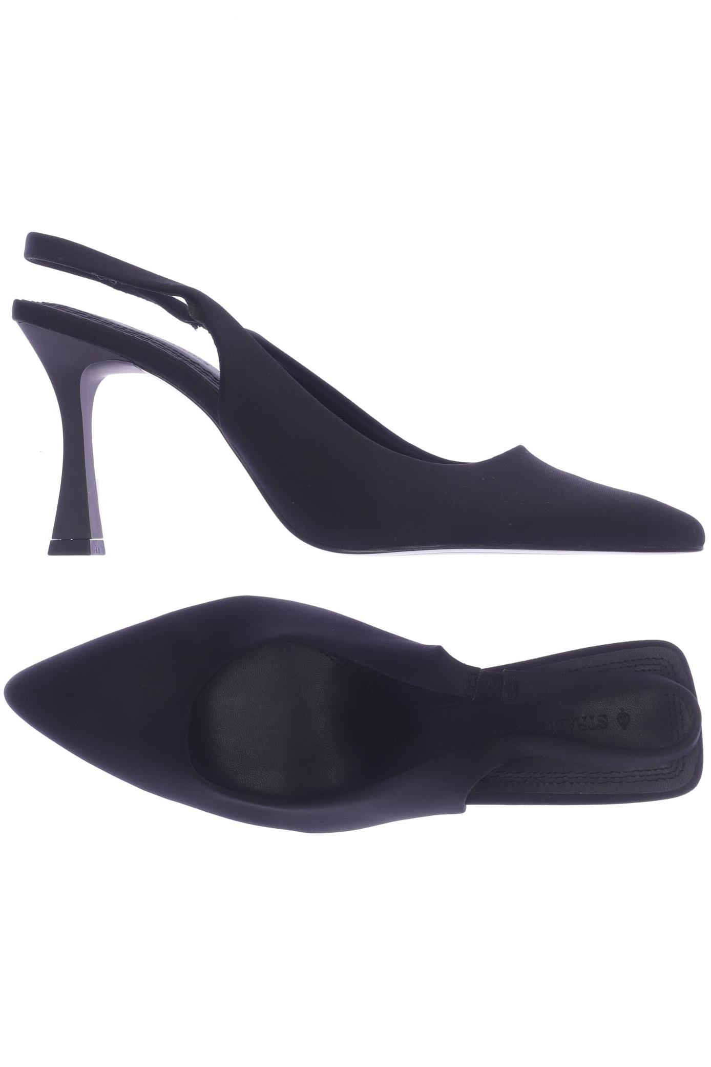 

Stradivarius Damen Sandale, schwarz