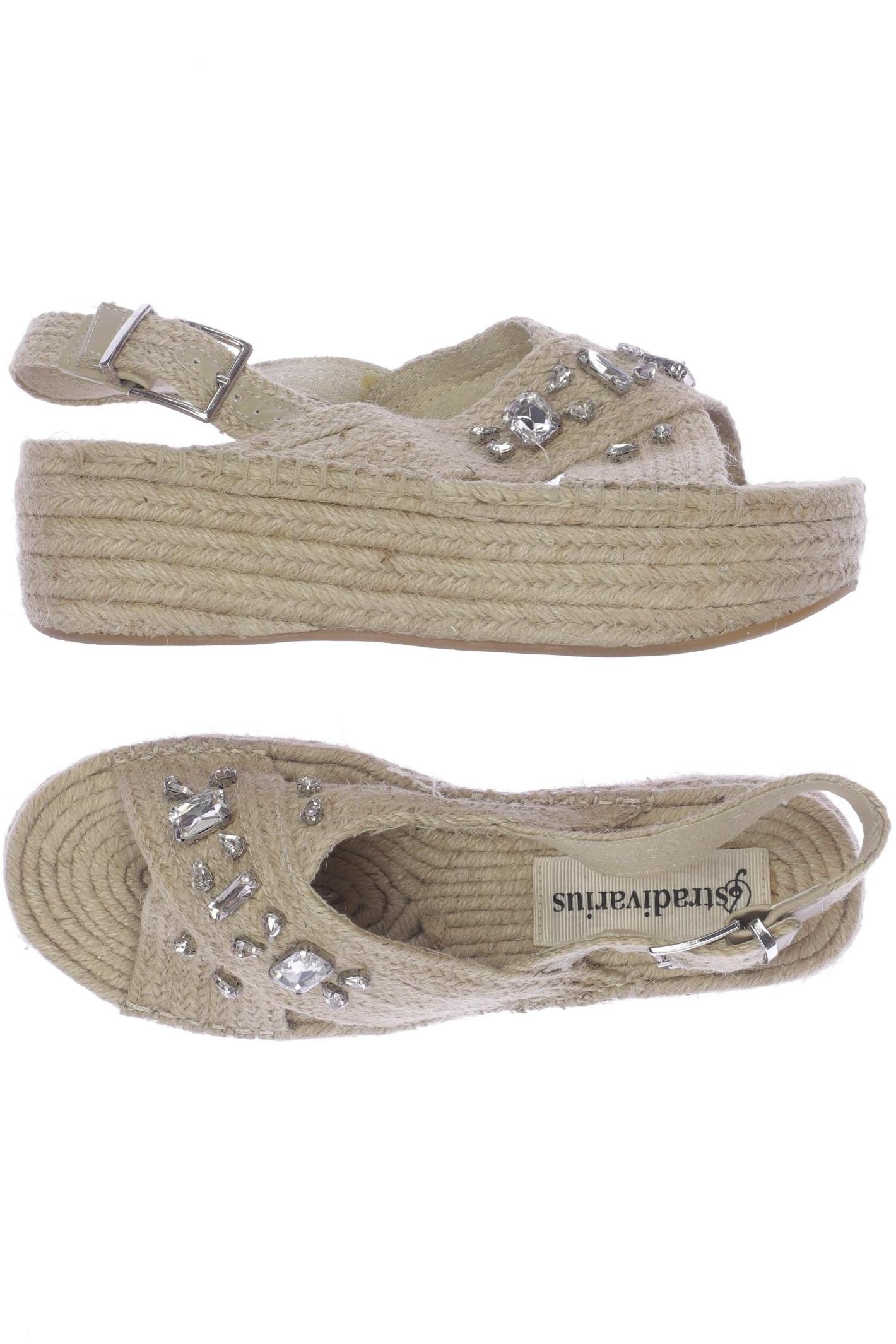 

Stradivarius Damen Sandale, beige, Gr. 37
