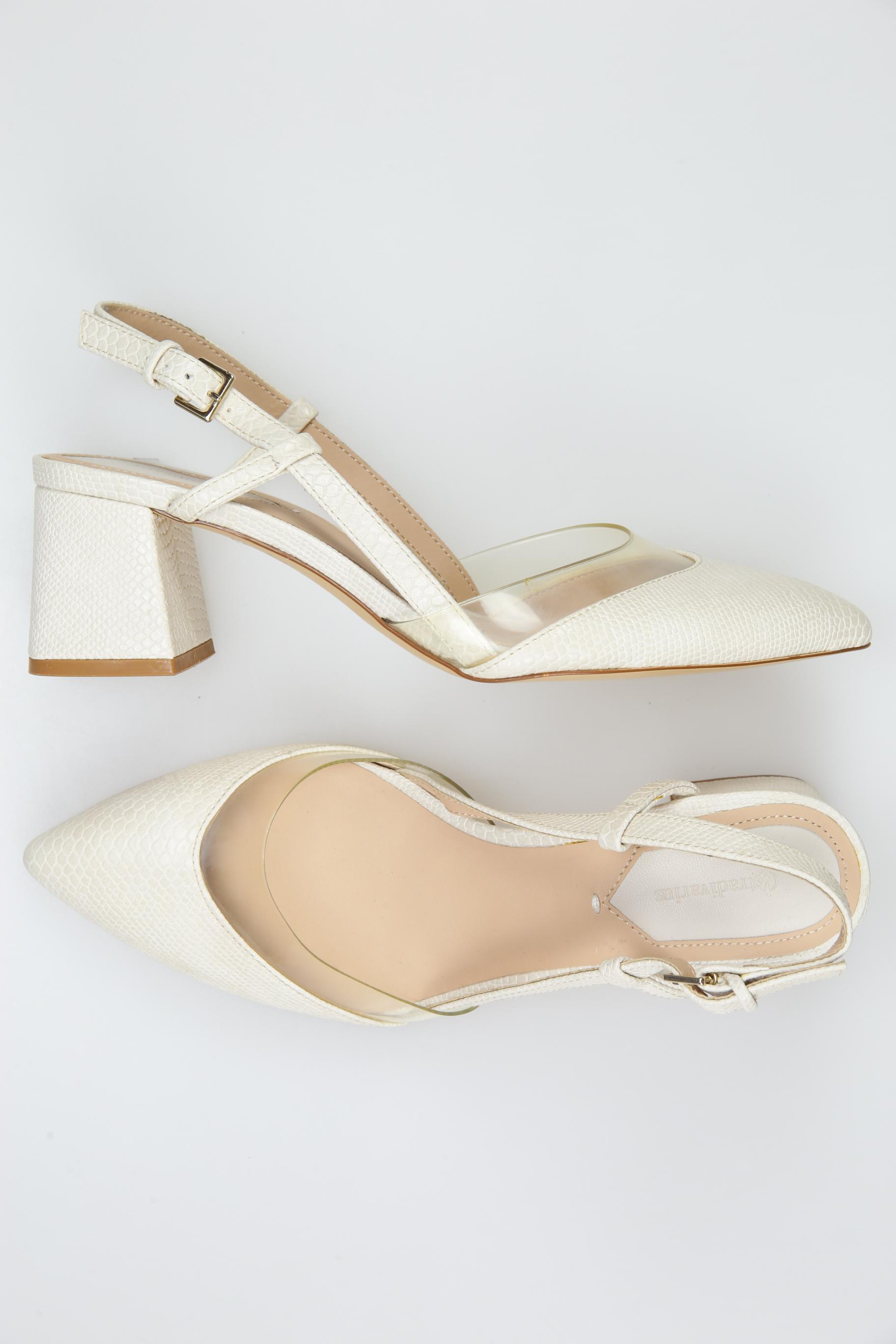 

Stradivarius Damen Sandale, cremeweiß, Gr. 37