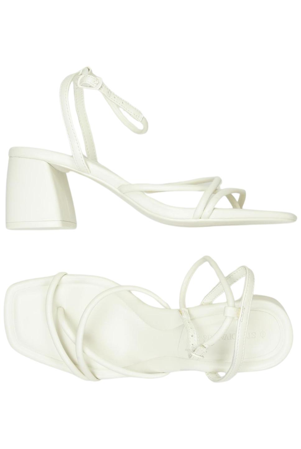

Stradivarius Damen Sandale, weiß, Gr. 37