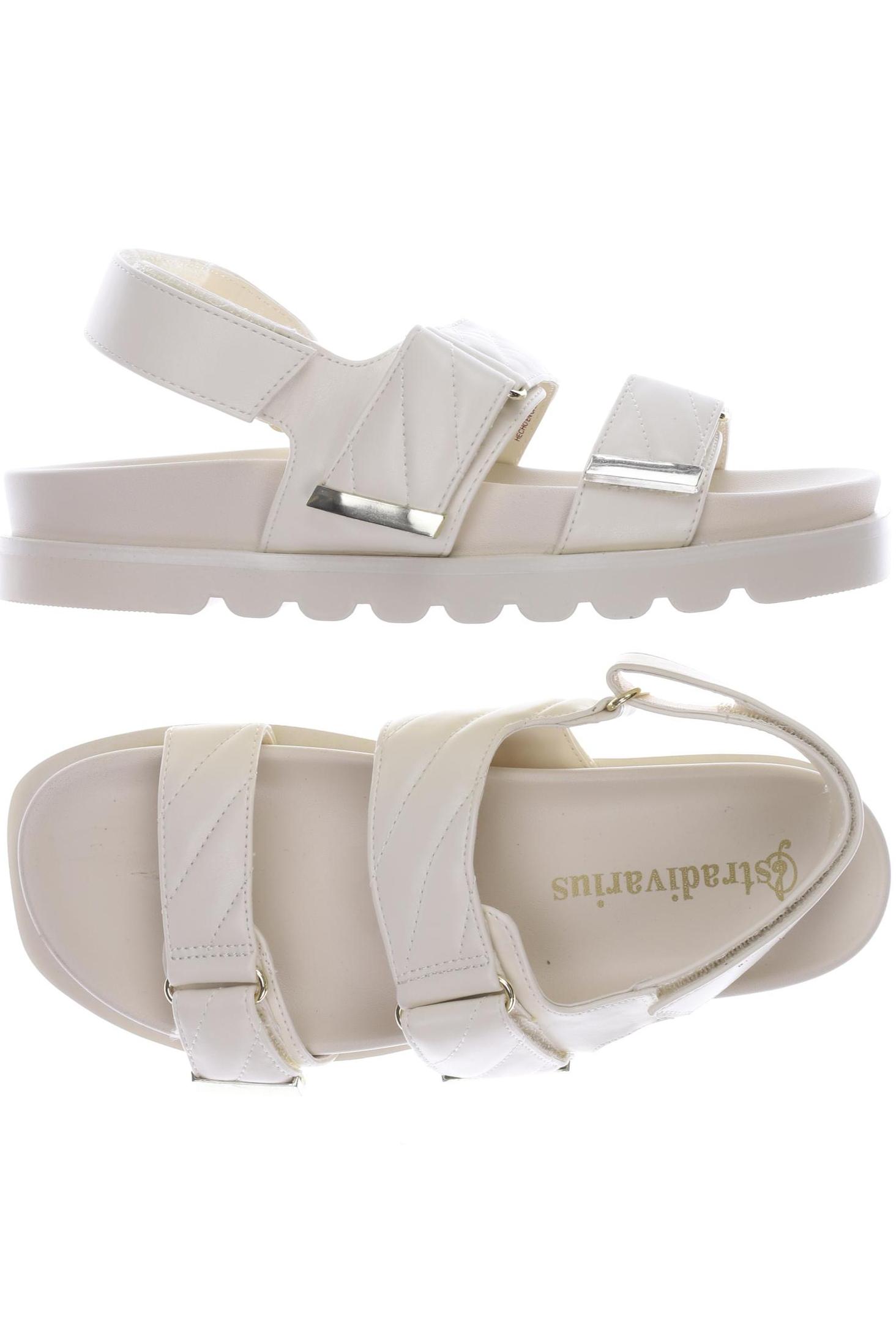 

Stradivarius Damen Sandale, cremeweiß, Gr. 37