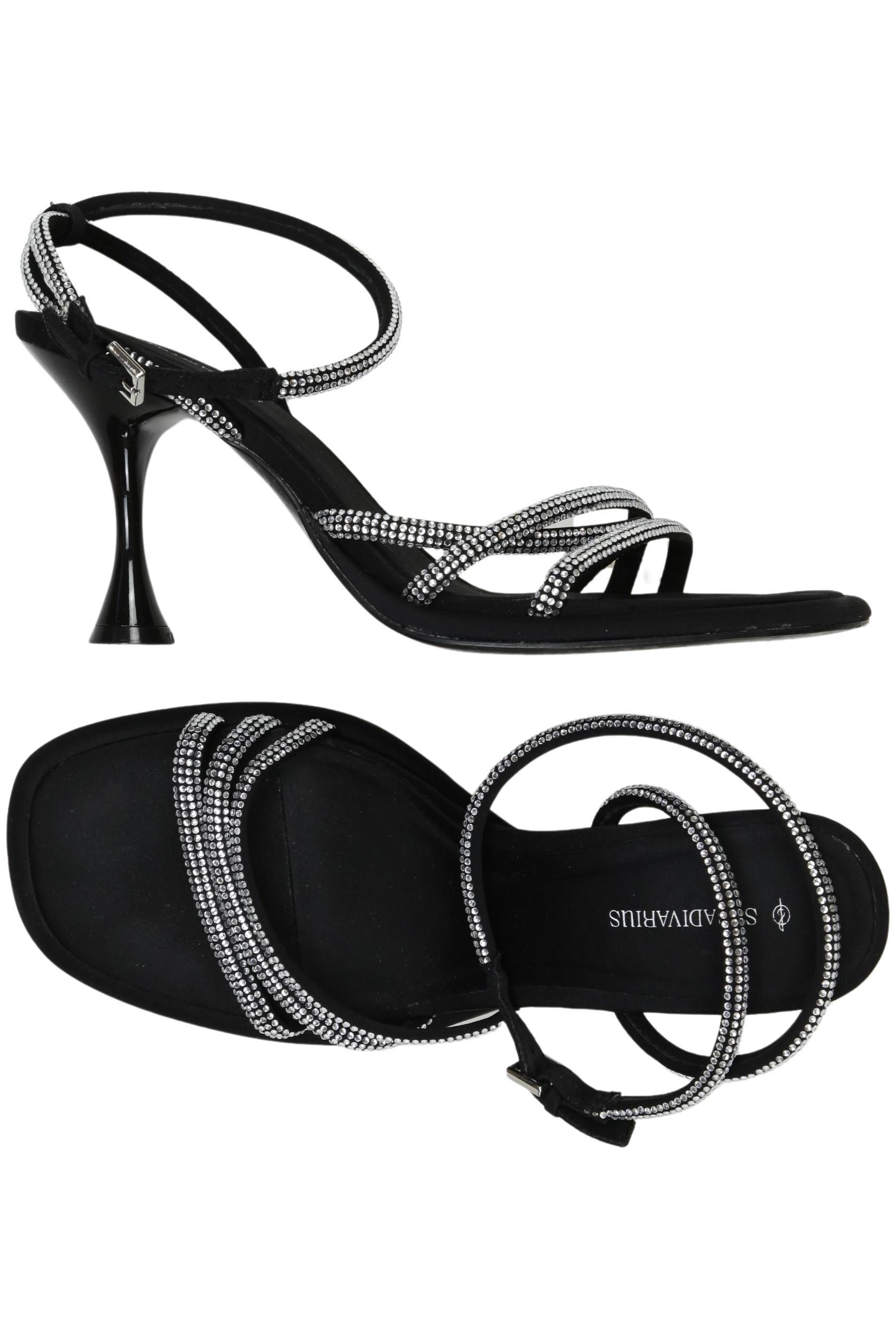 

Stradivarius Damen Sandale, schwarz, Gr. 39