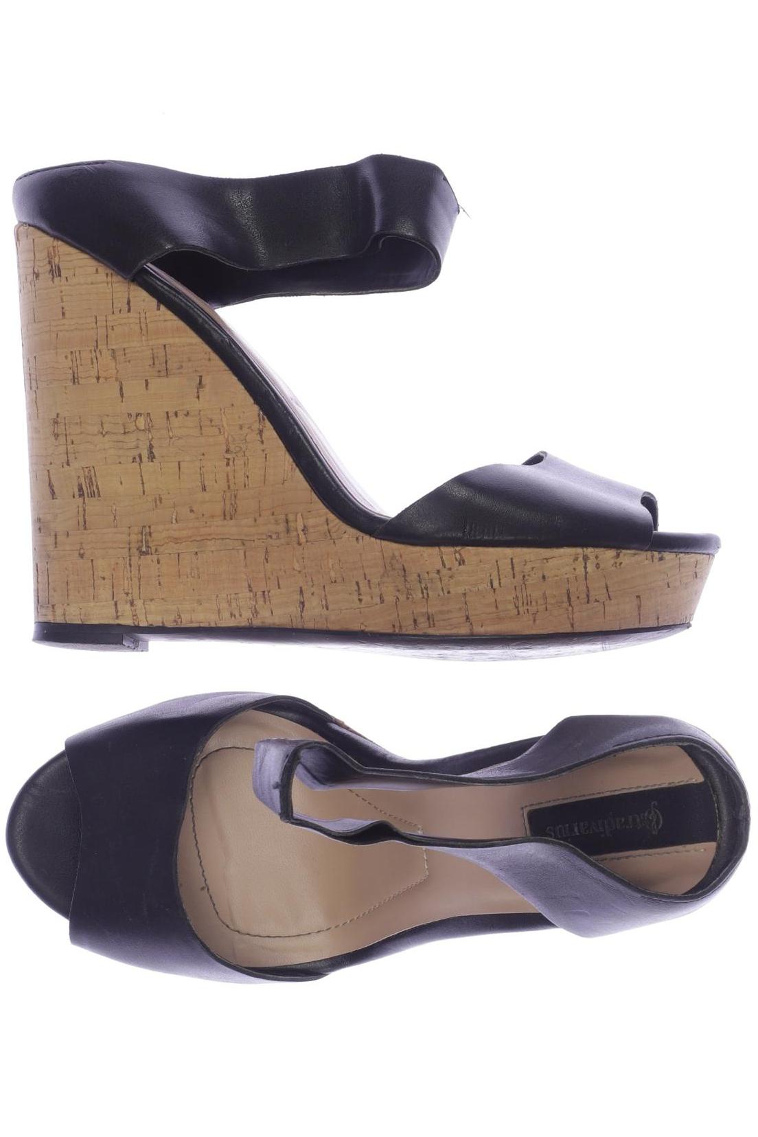 

Stradivarius Damen Sandale, schwarz