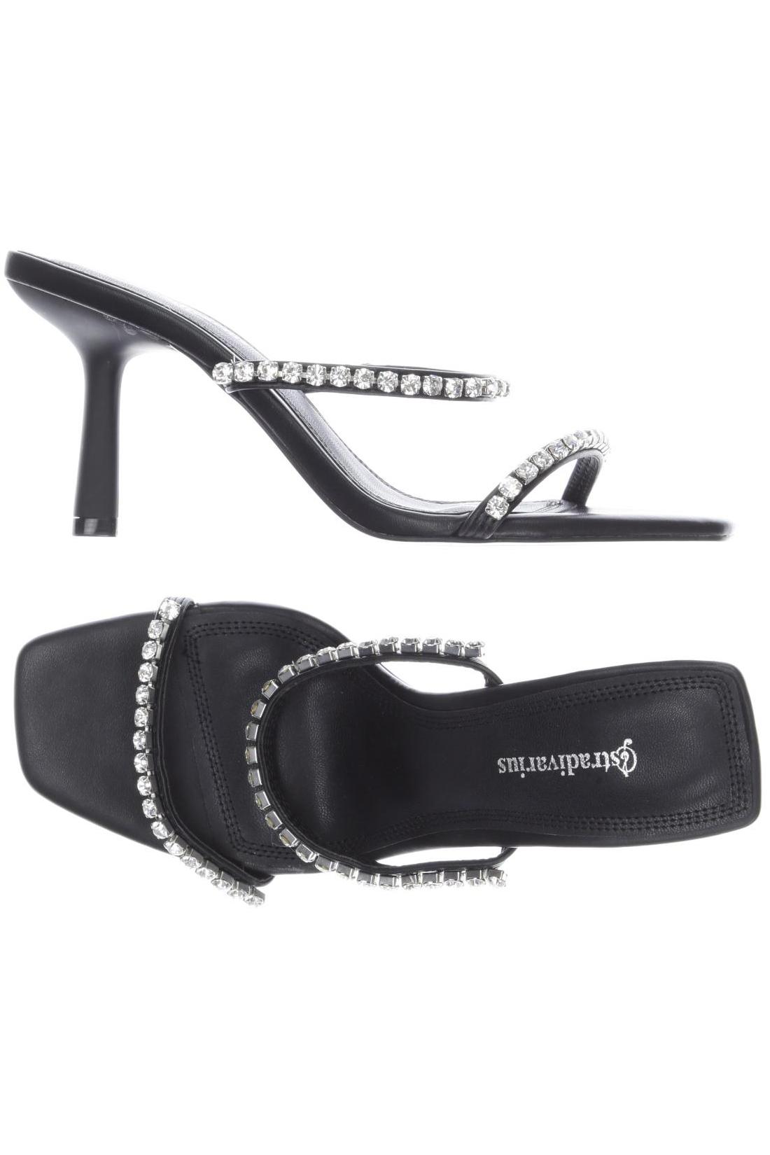 

Stradivarius Damen Sandale, schwarz, Gr. 37