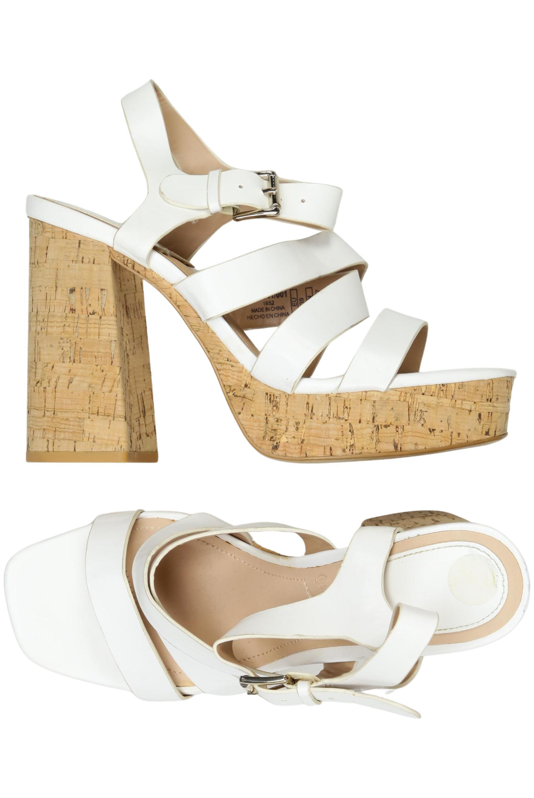 

Stradivarius Damen Sandale, weiß, Gr. 39