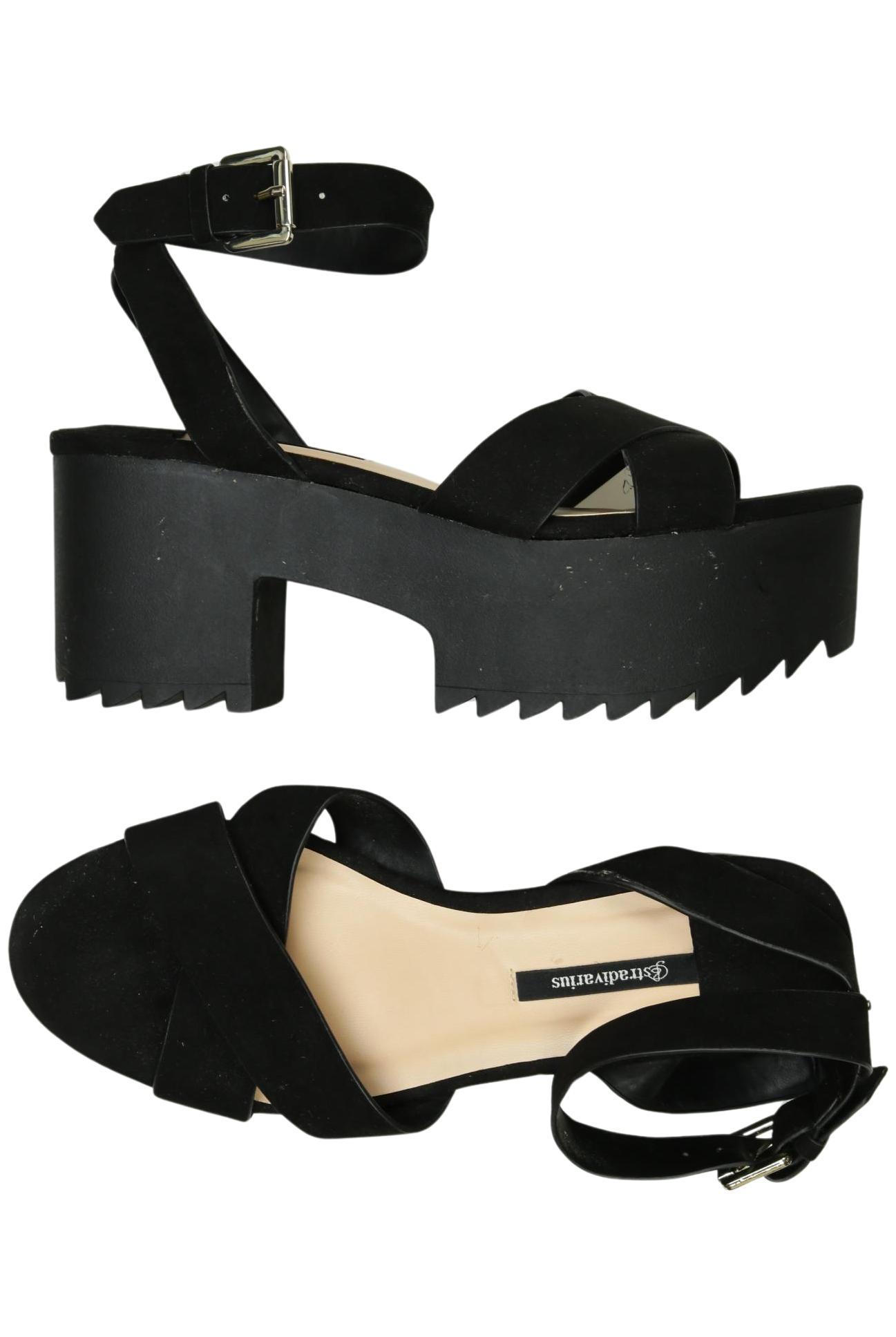 

Stradivarius Damen Sandale, schwarz, Gr. 37