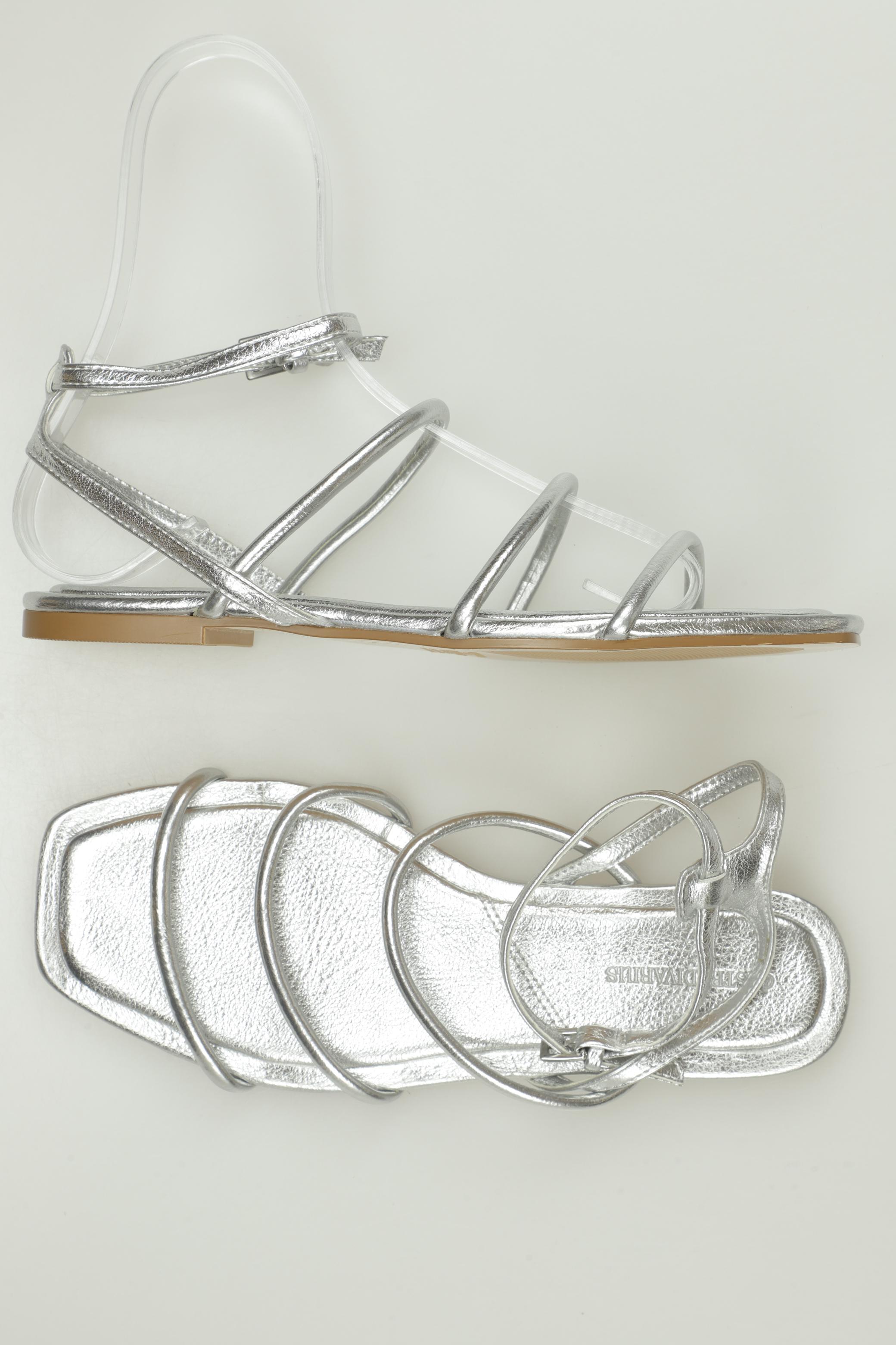 

Stradivarius Damen Sandale, silber, Gr. 37