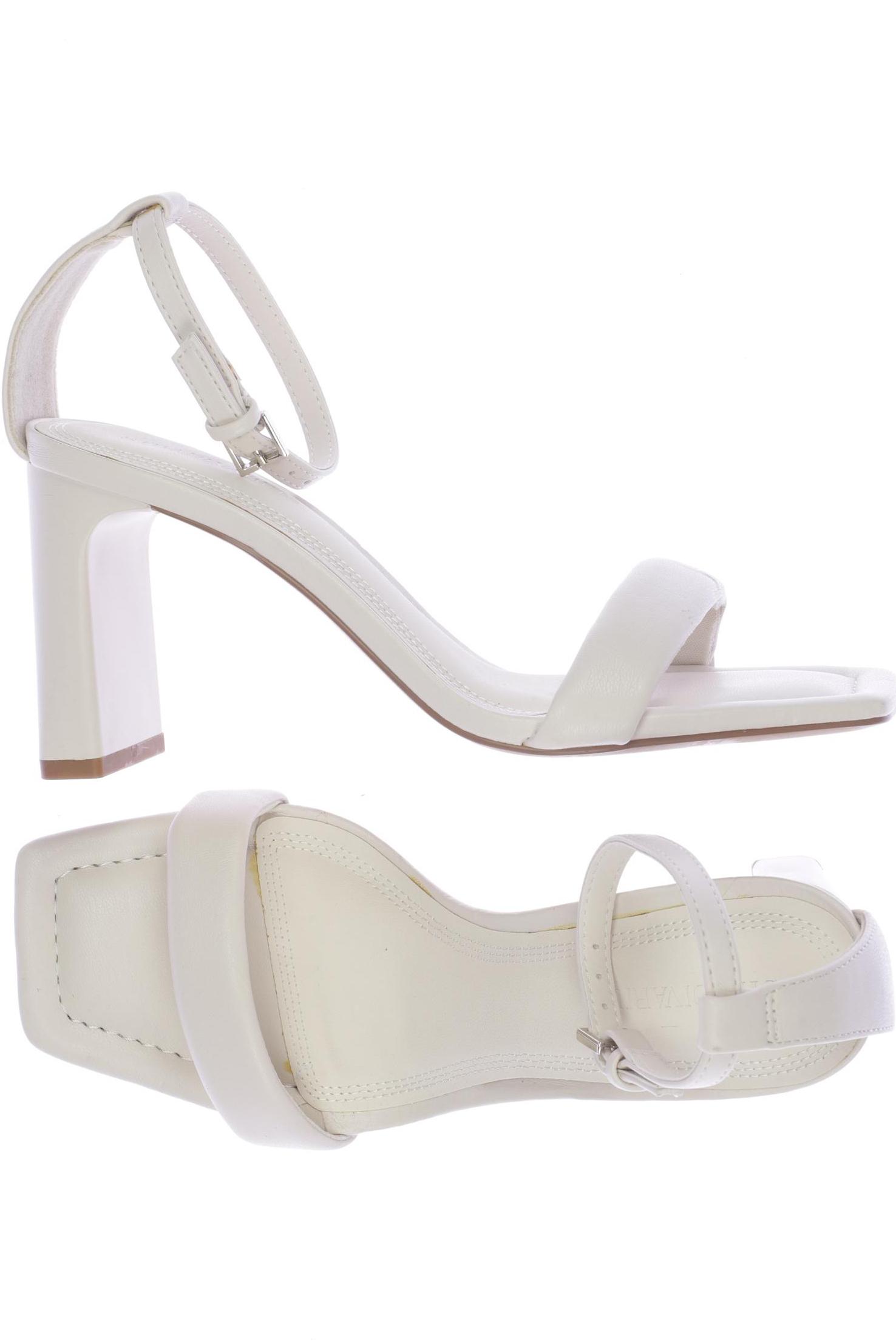 

Stradivarius Damen Sandale, cremeweiß, Gr. 34