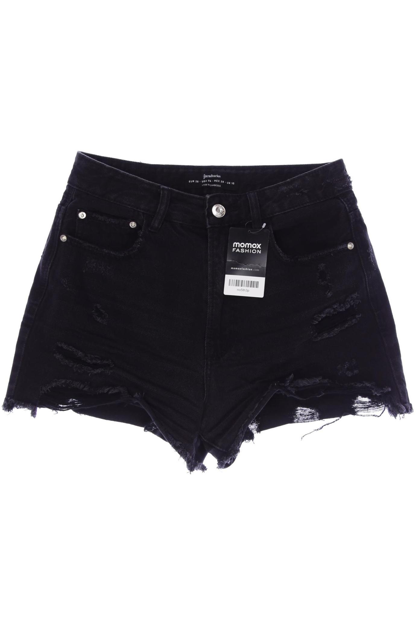 

Stradivarius Damen Shorts, schwarz, Gr. 38