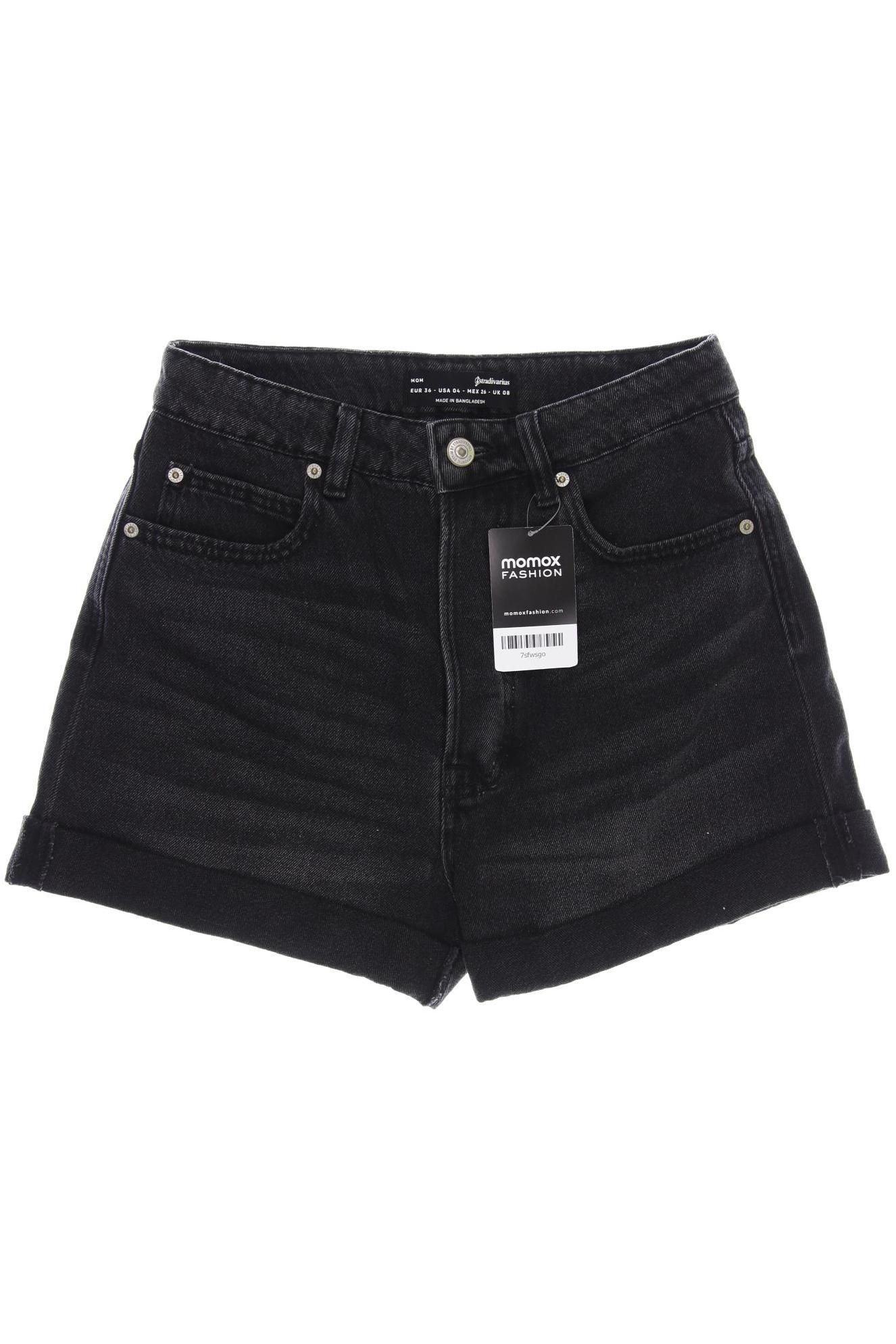 

Stradivarius Damen Shorts, schwarz, Gr. 36