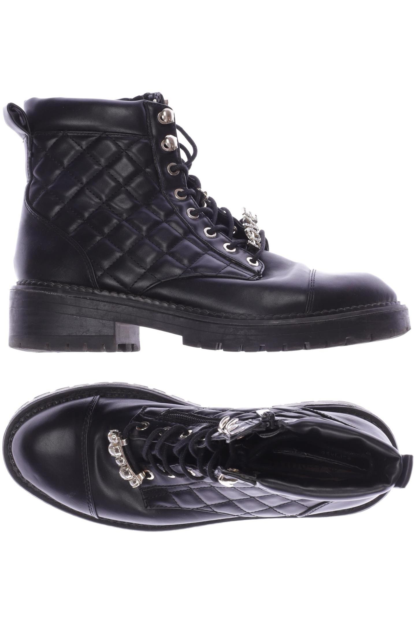

Stradivarius Damen Stiefelette, schwarz