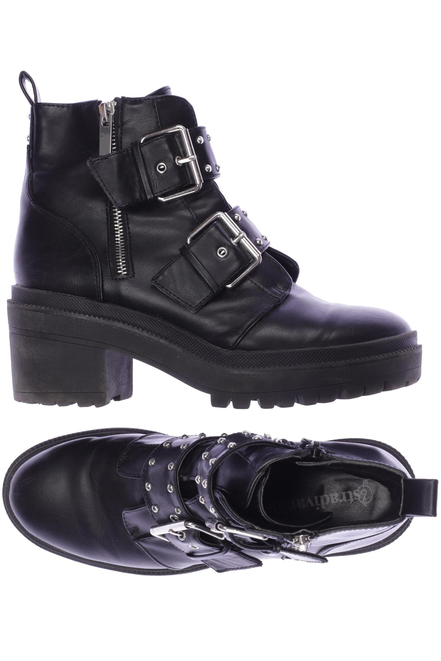 

Stradivarius Damen Stiefelette, schwarz, Gr. 39
