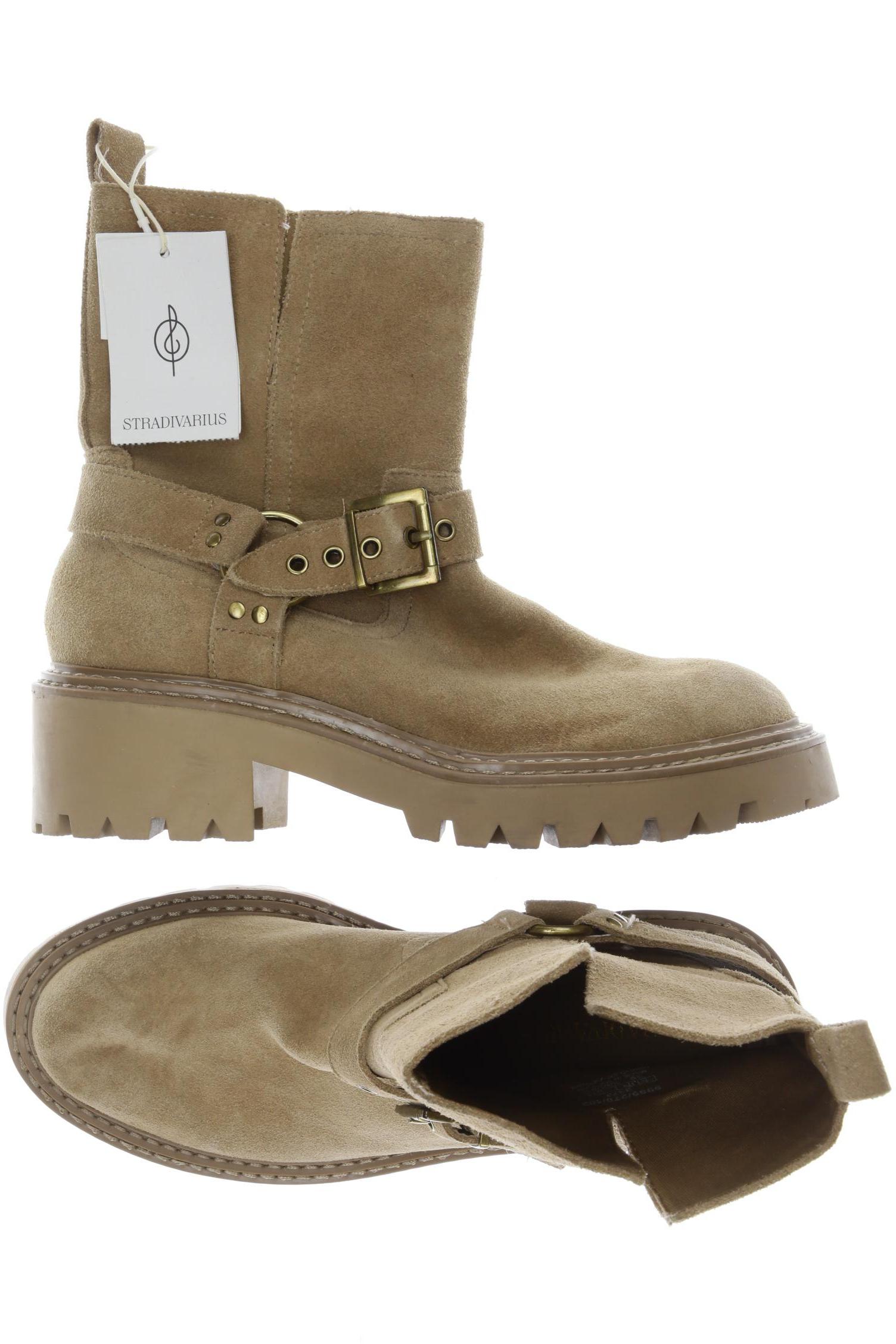 

Stradivarius Damen Stiefelette, beige, Gr. 39