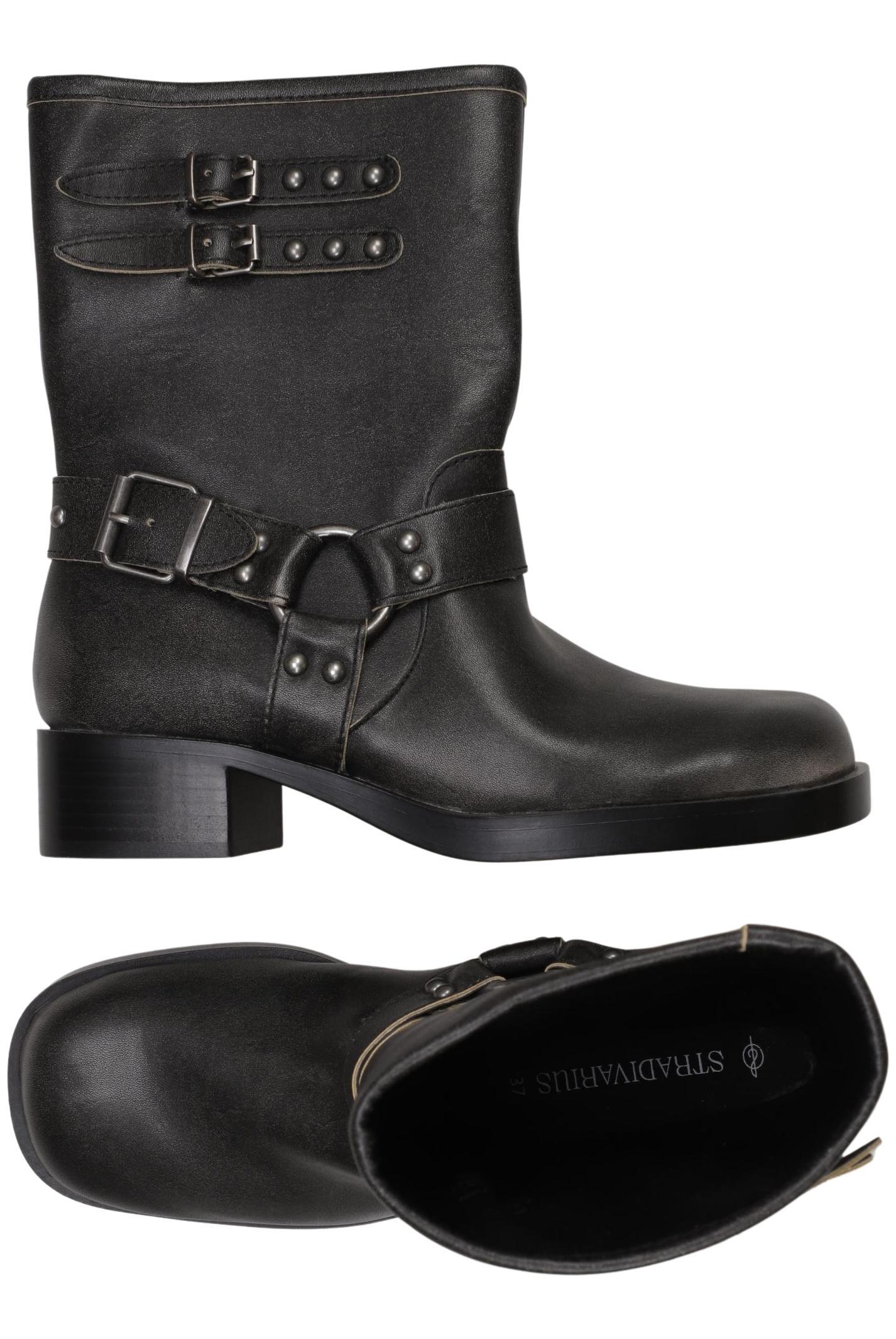 

Stradivarius Damen Stiefelette, schwarz, Gr. 37