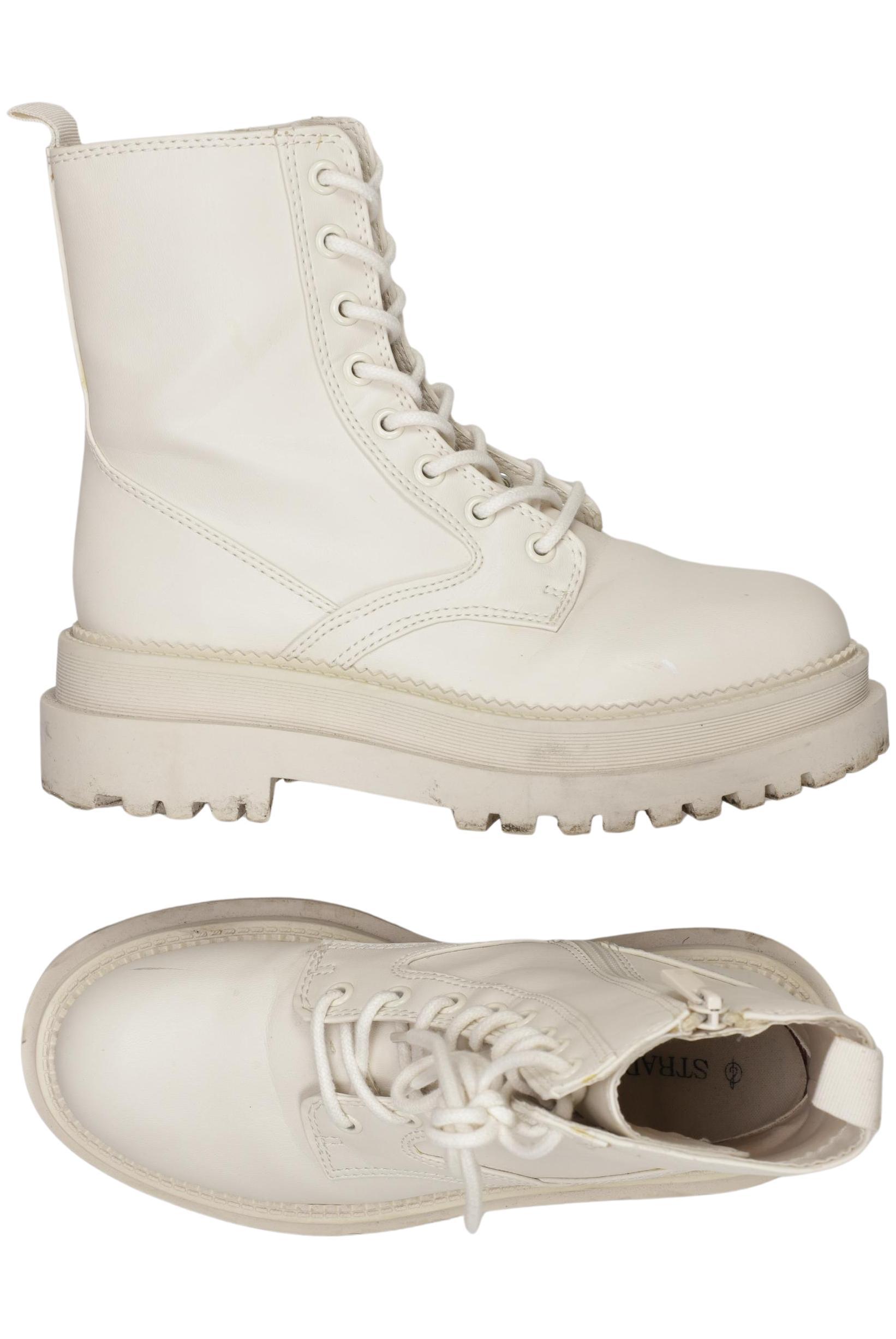 

Stradivarius Damen Stiefelette, weiß, Gr. 35