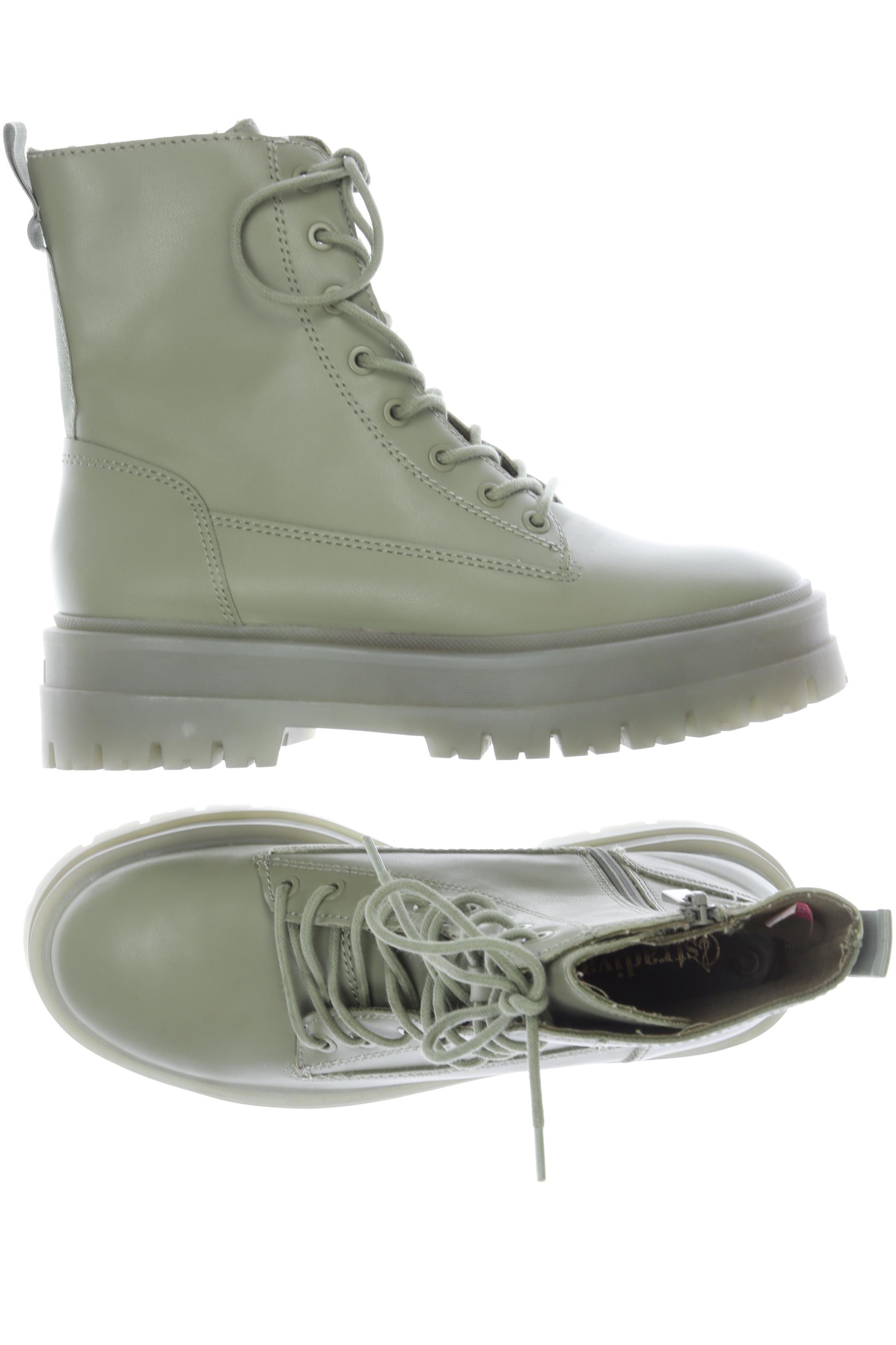Thumbnail - Stradivarius Damen Stiefelette, hellgrün, Gr. 38