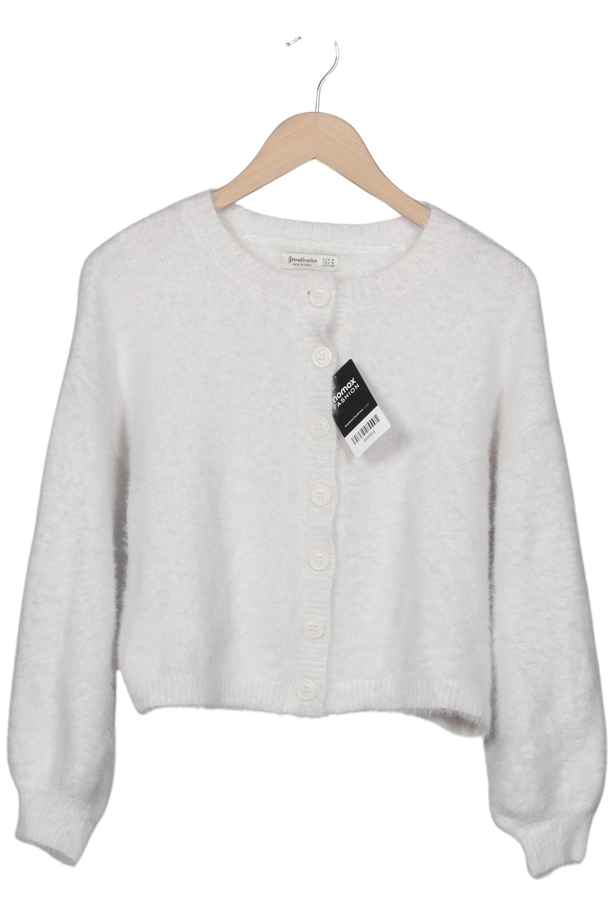 

Stradivarius Damen Strickjacke, weiß, Gr. 38