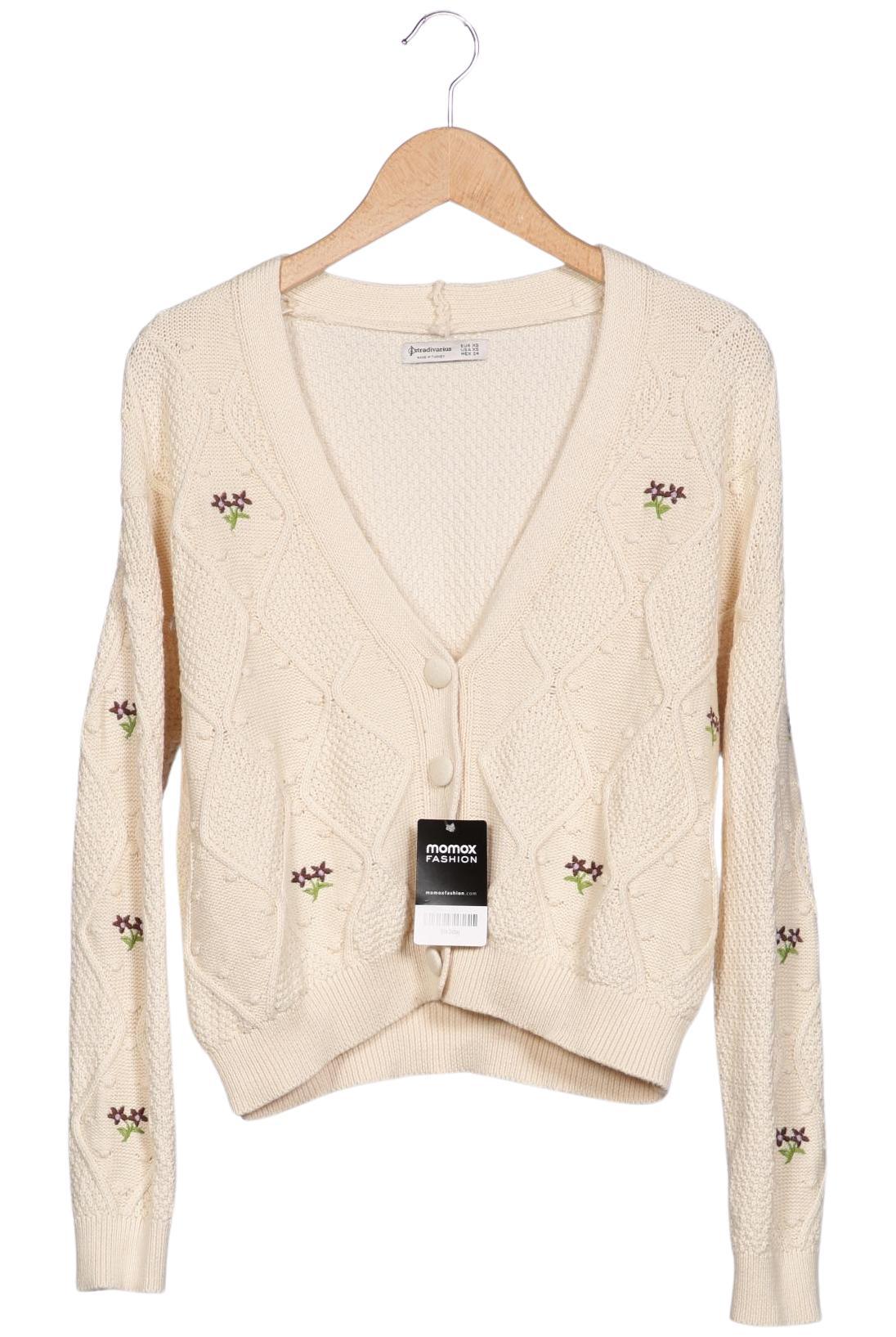 

Stradivarius Damen Strickjacke, cremeweiß, Gr. 34