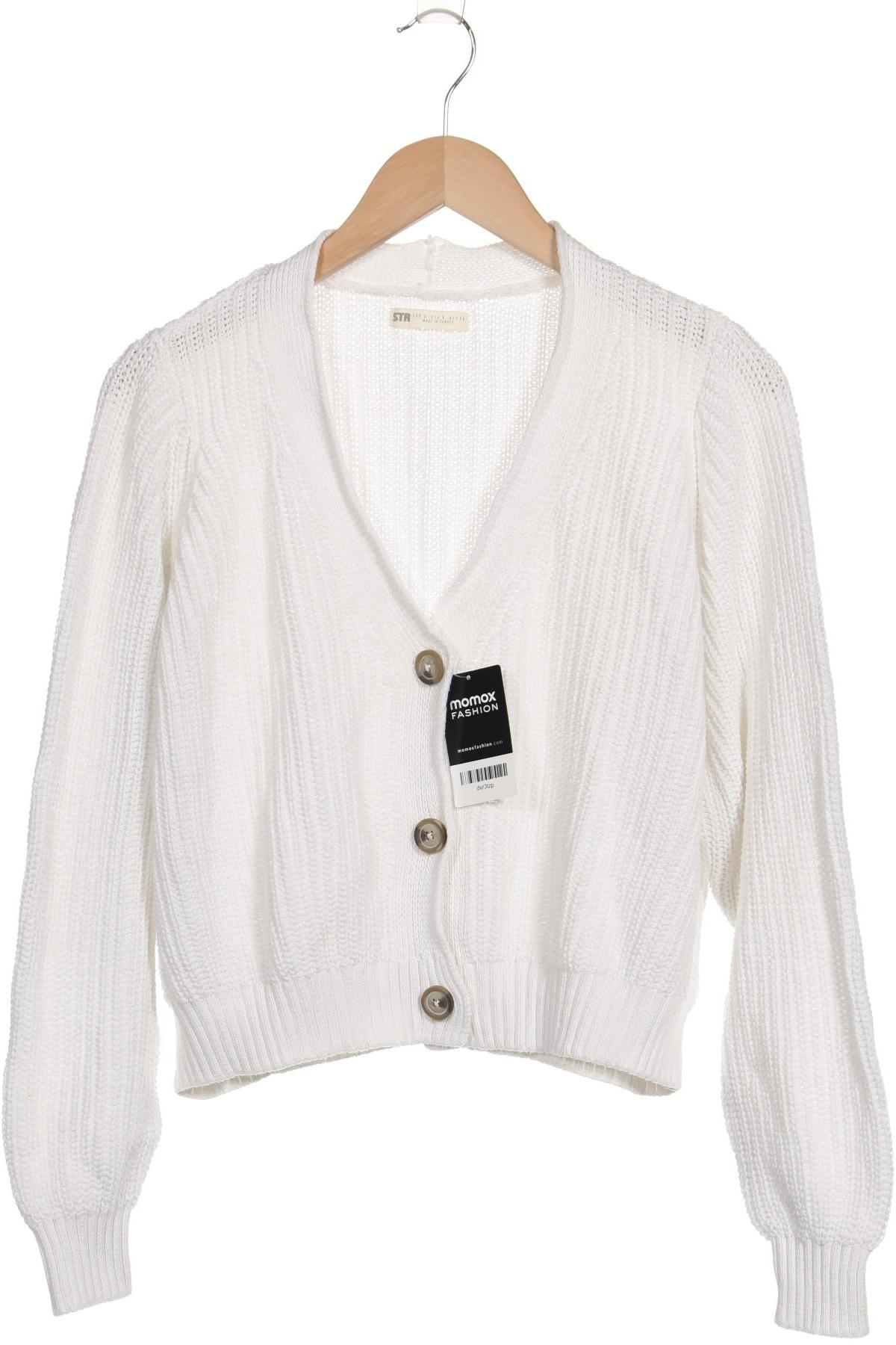 

Stradivarius Damen Strickjacke, weiß, Gr. 36