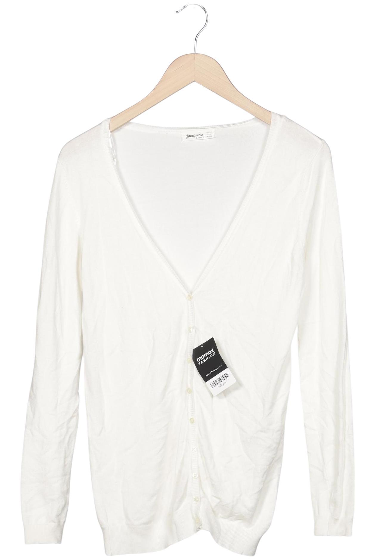

Stradivarius Damen Strickjacke, weiß, Gr. 38