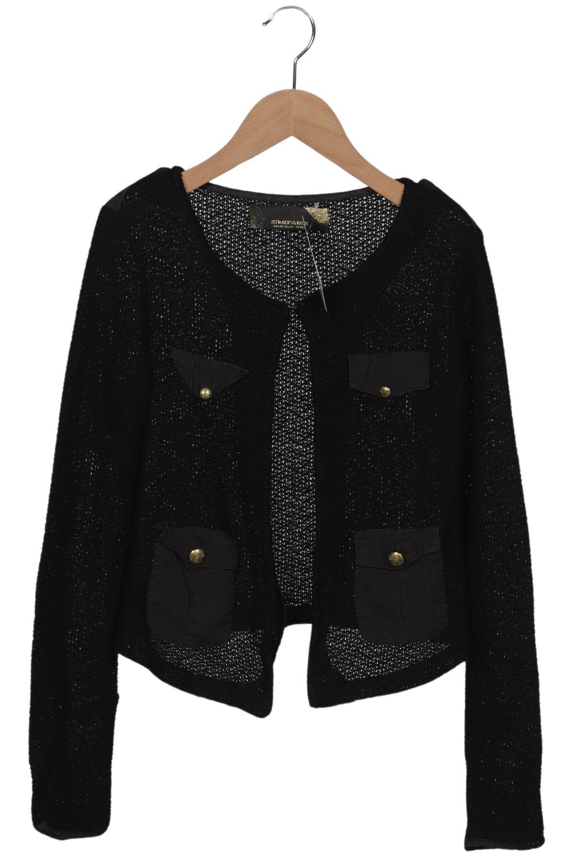 

Stradivarius Damen Strickjacke, schwarz, Gr. 38