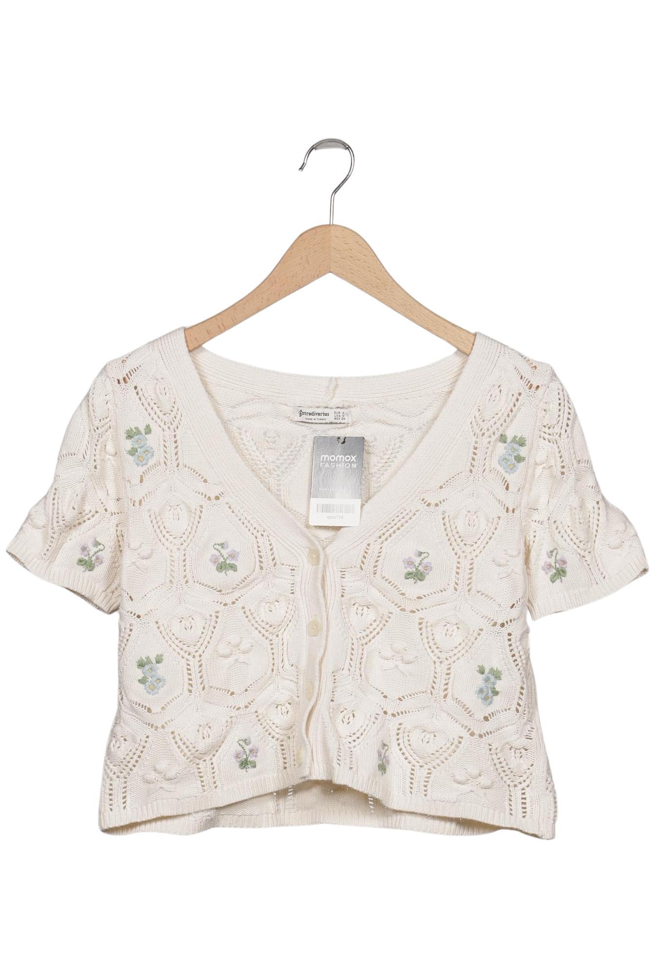 

Stradivarius Damen Strickjacke, cremeweiß, Gr. 36