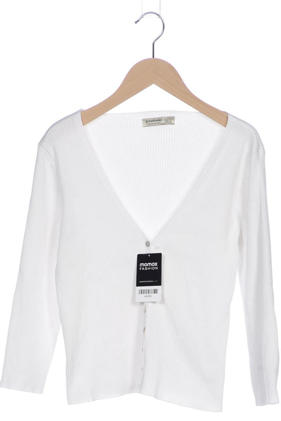 

Stradivarius Damen Strickjacke, weiß, Gr. 42