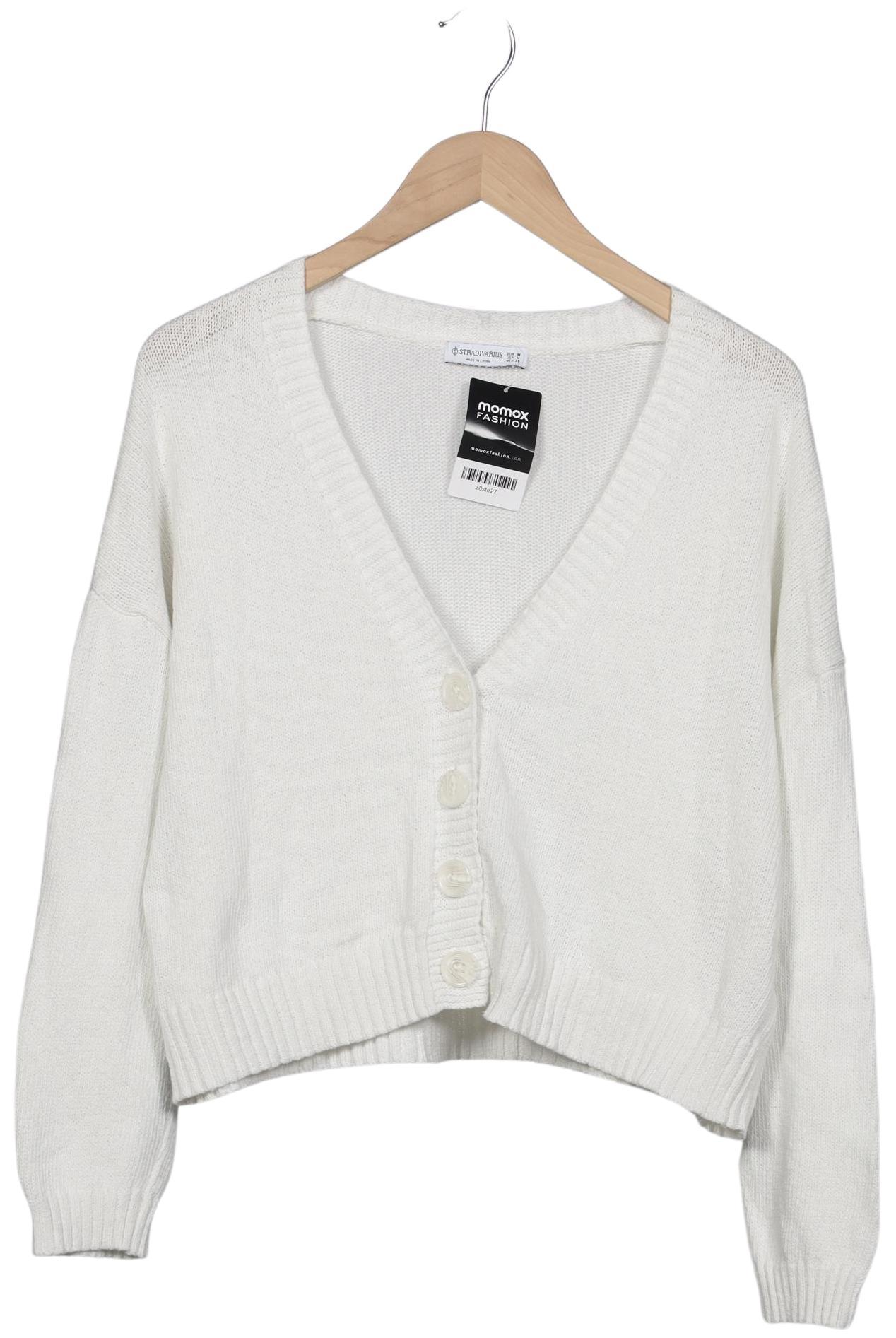 

Stradivarius Damen Strickjacke, weiß, Gr. 38