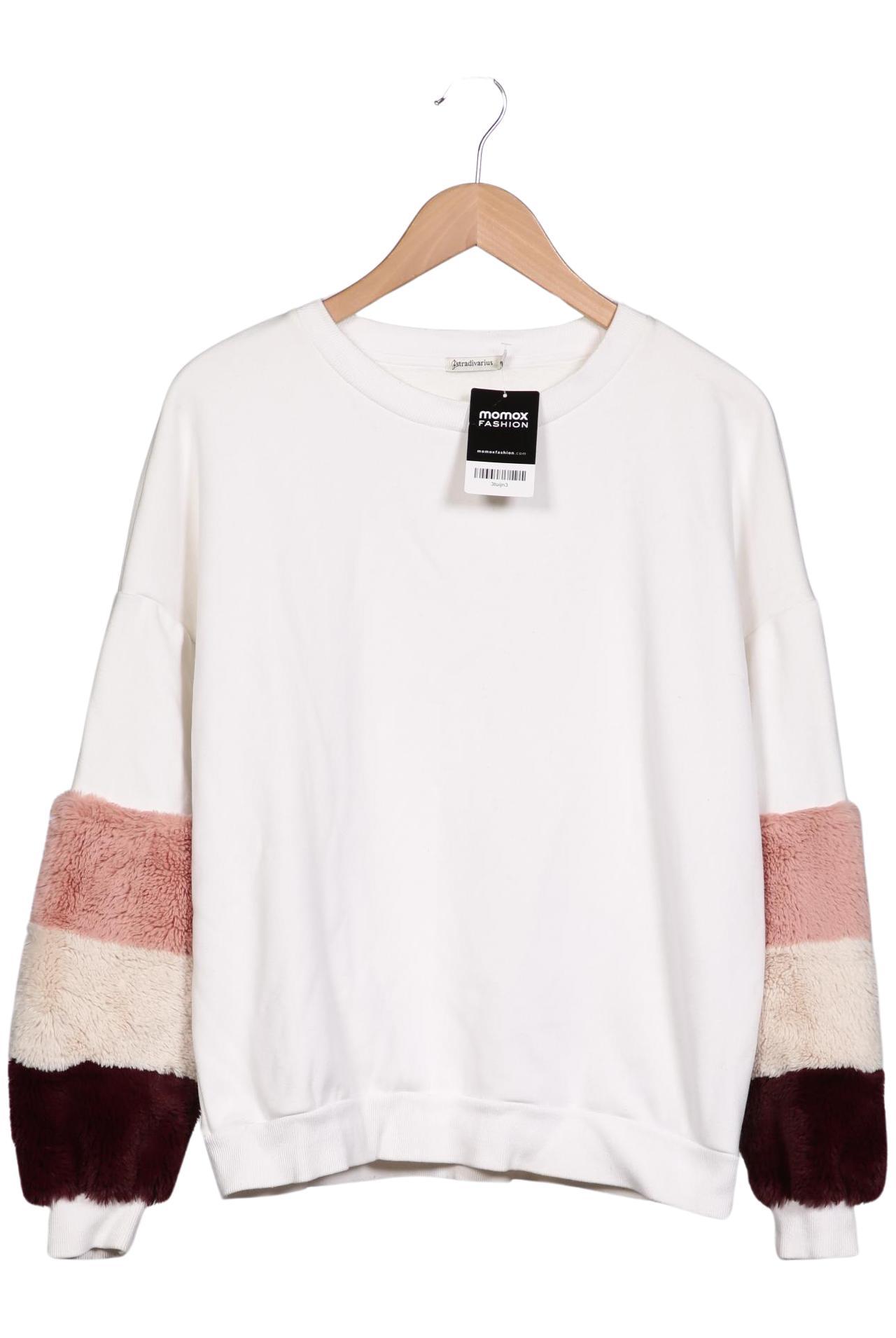

Stradivarius Damen Sweatshirt, weiß, Gr. 38