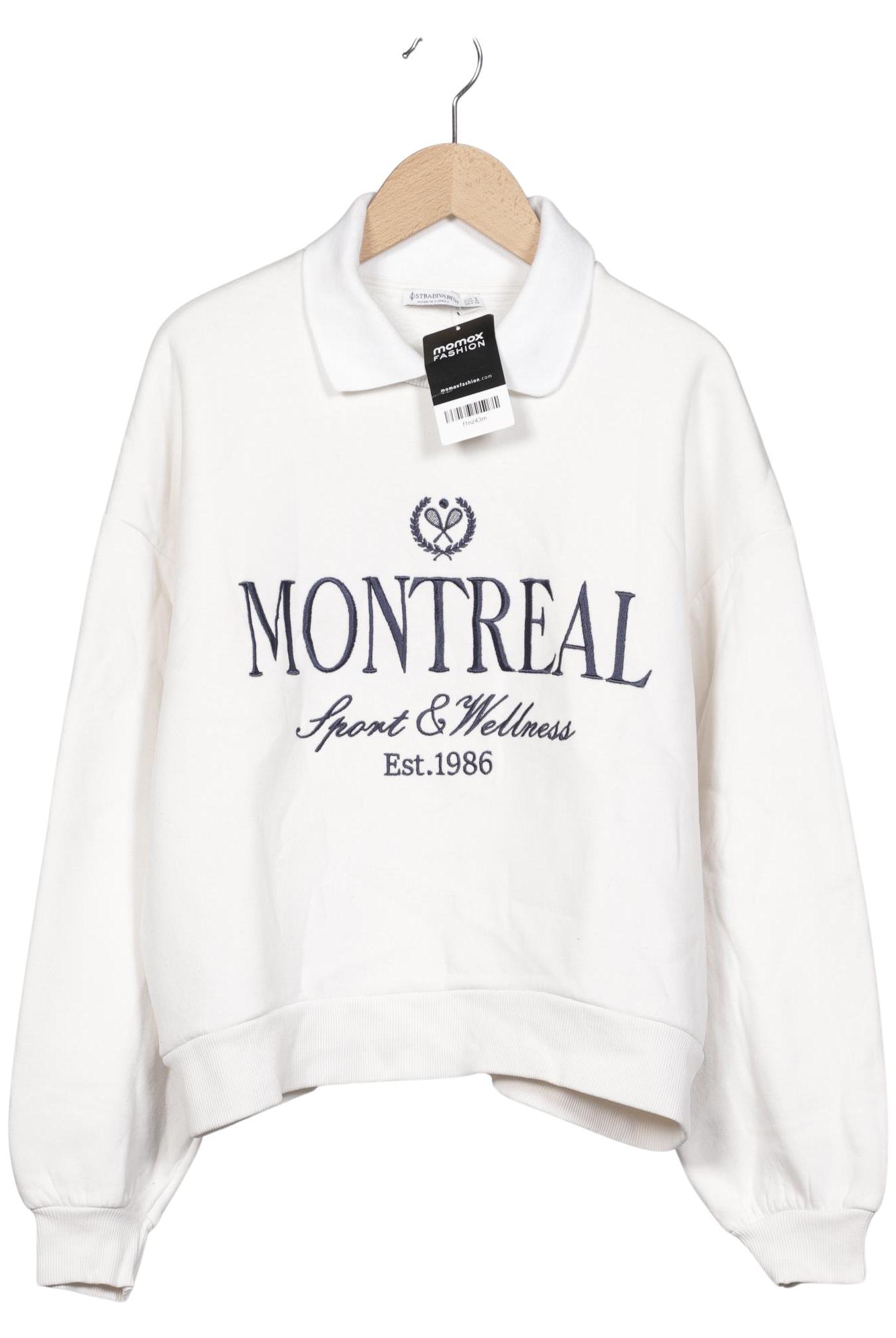 

Stradivarius Damen Sweatshirt, weiß, Gr. 38