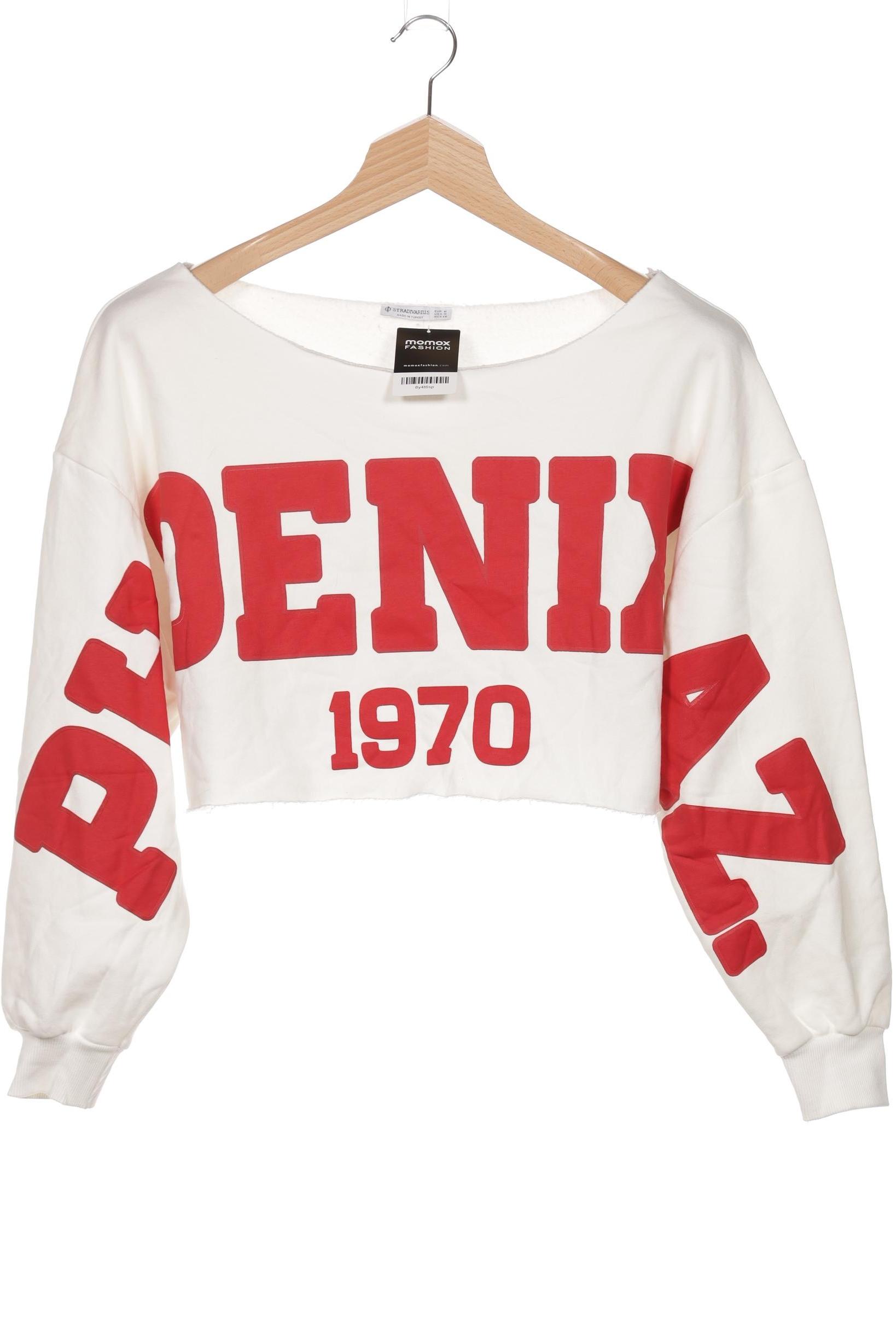 

Stradivarius Damen Sweatshirt, weiß, Gr. 38