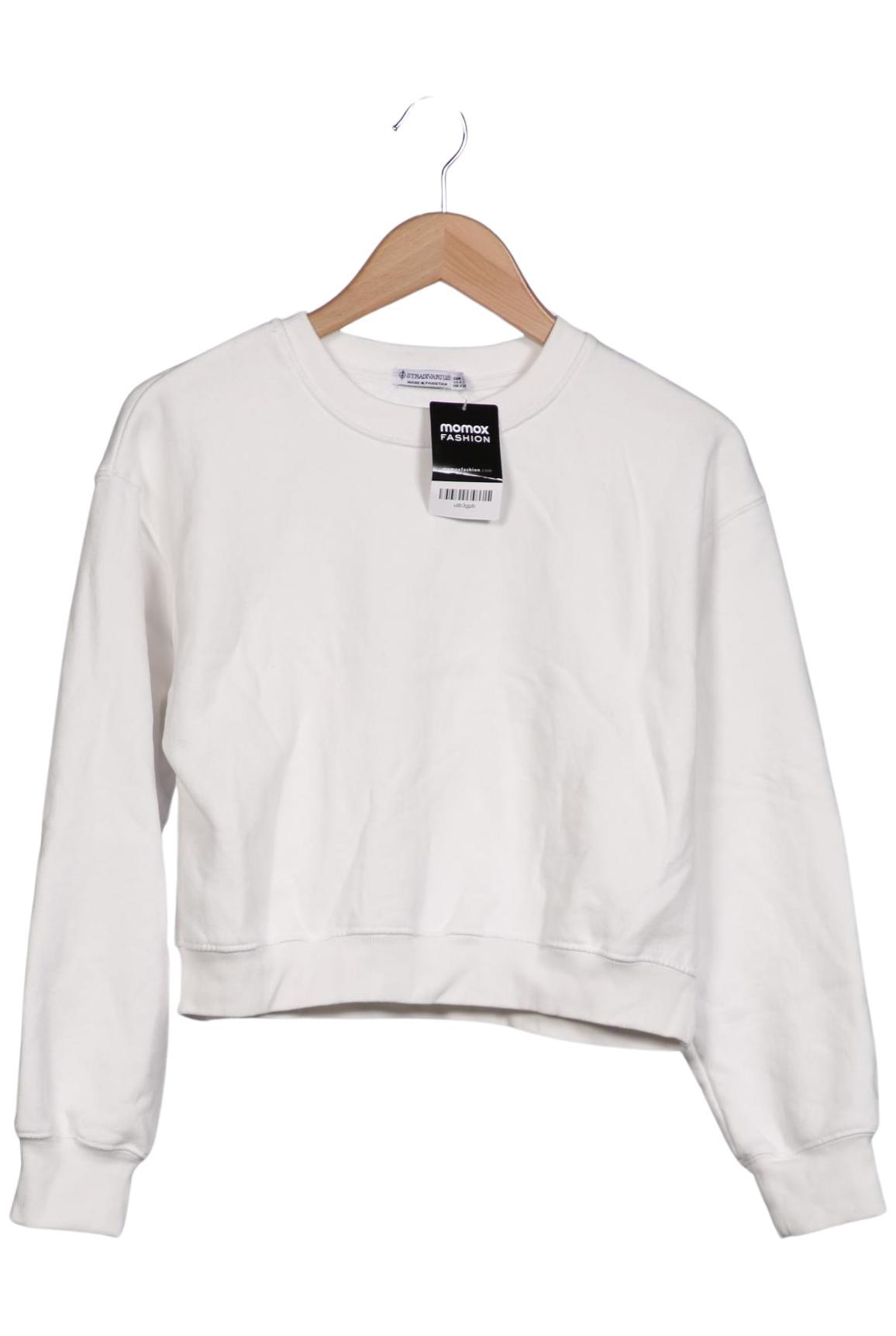 

Stradivarius Damen Sweatshirt, weiß, Gr. 36