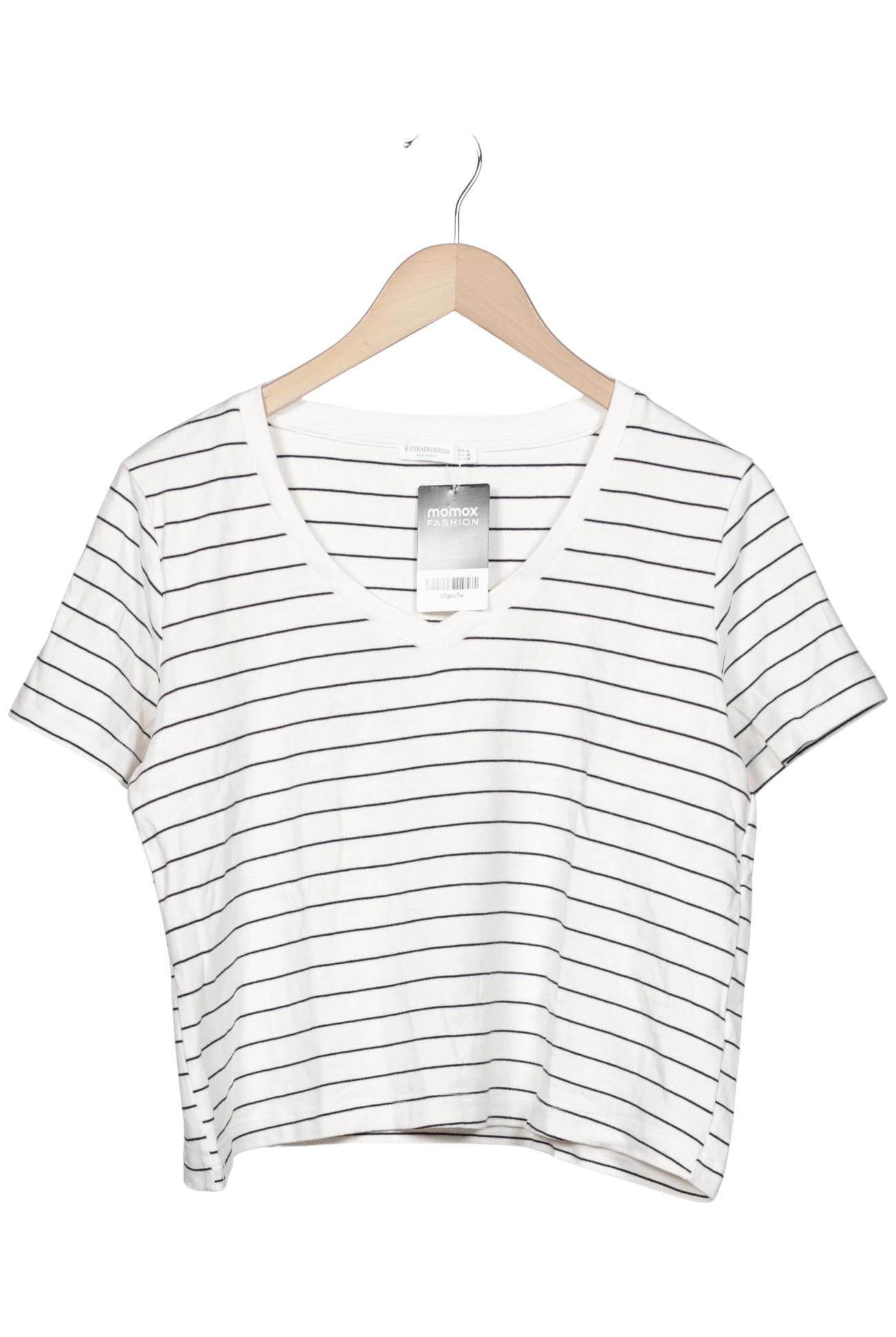 

Stradivarius Damen T-Shirt, weiß, Gr. 38