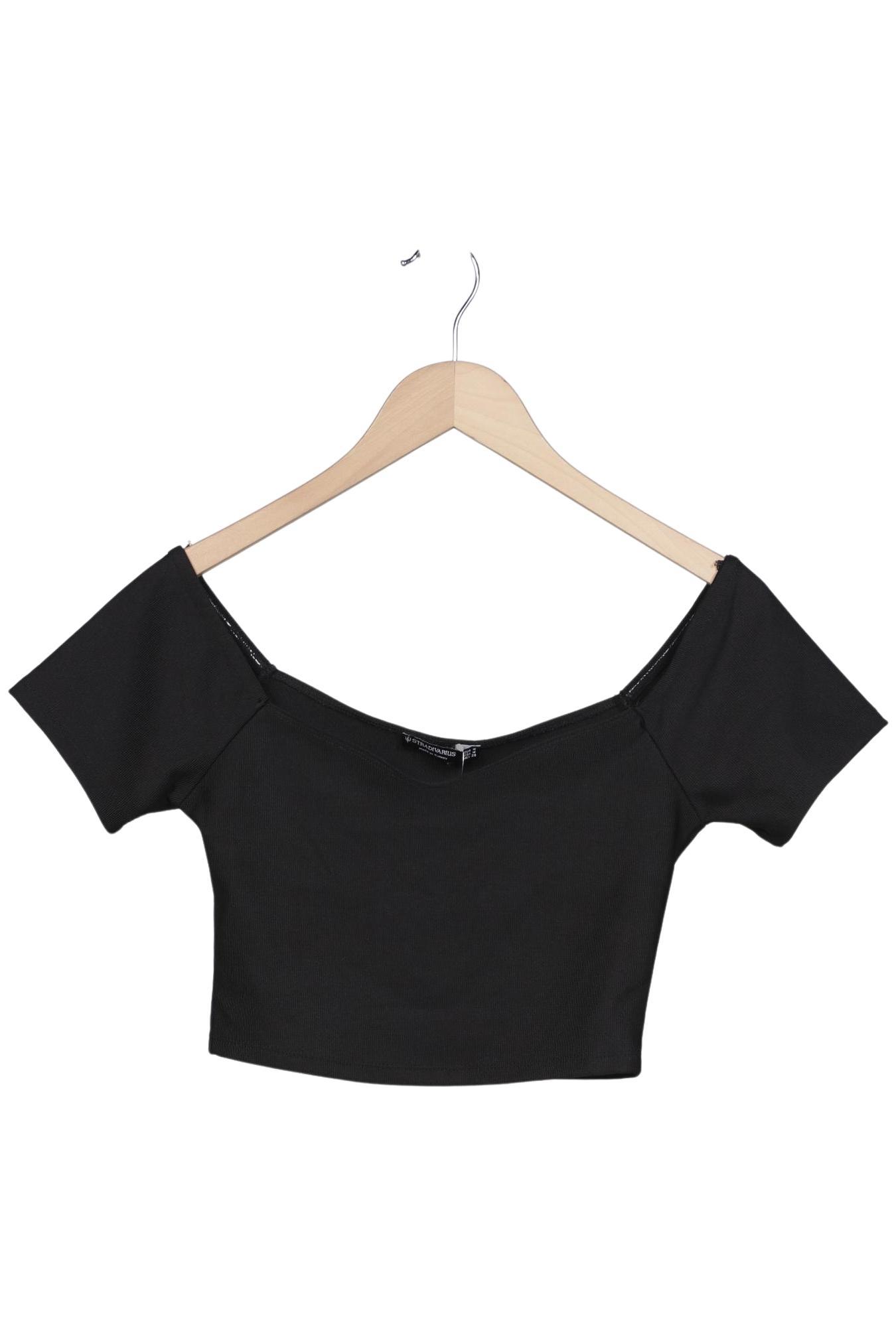 

Stradivarius Damen T-Shirt, schwarz, Gr. 38