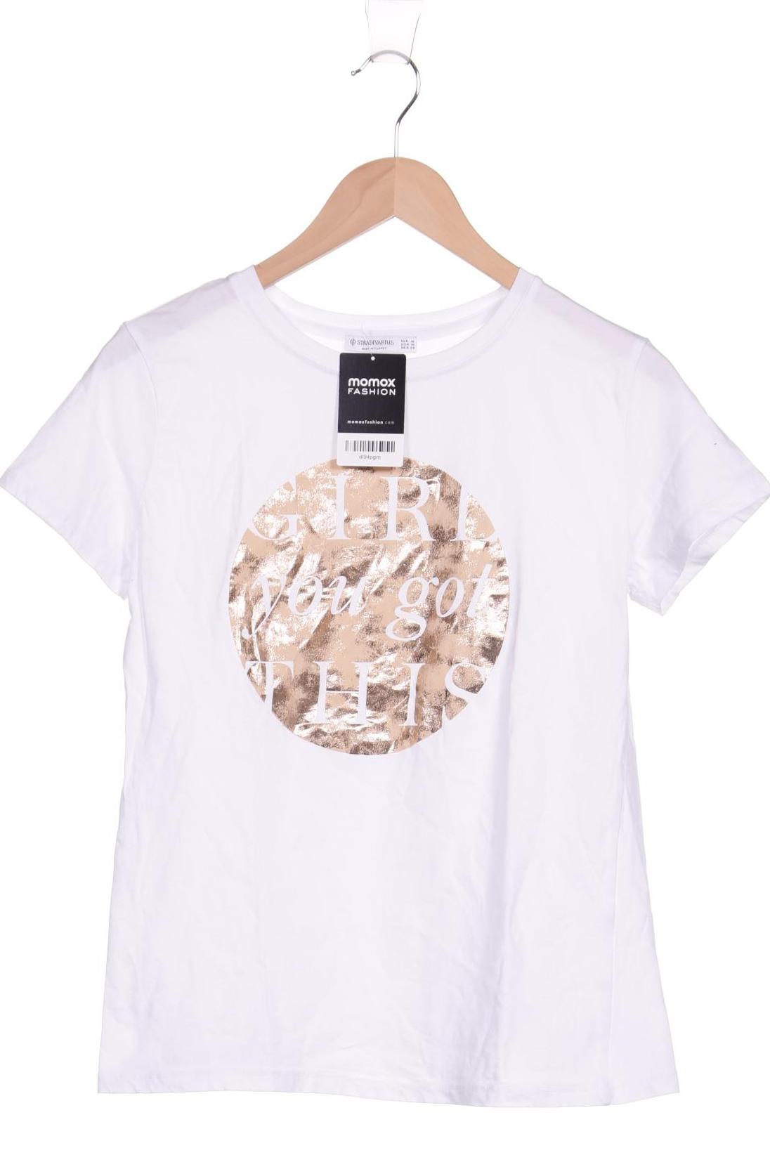 

Stradivarius Damen T-Shirt, weiß, Gr. 38