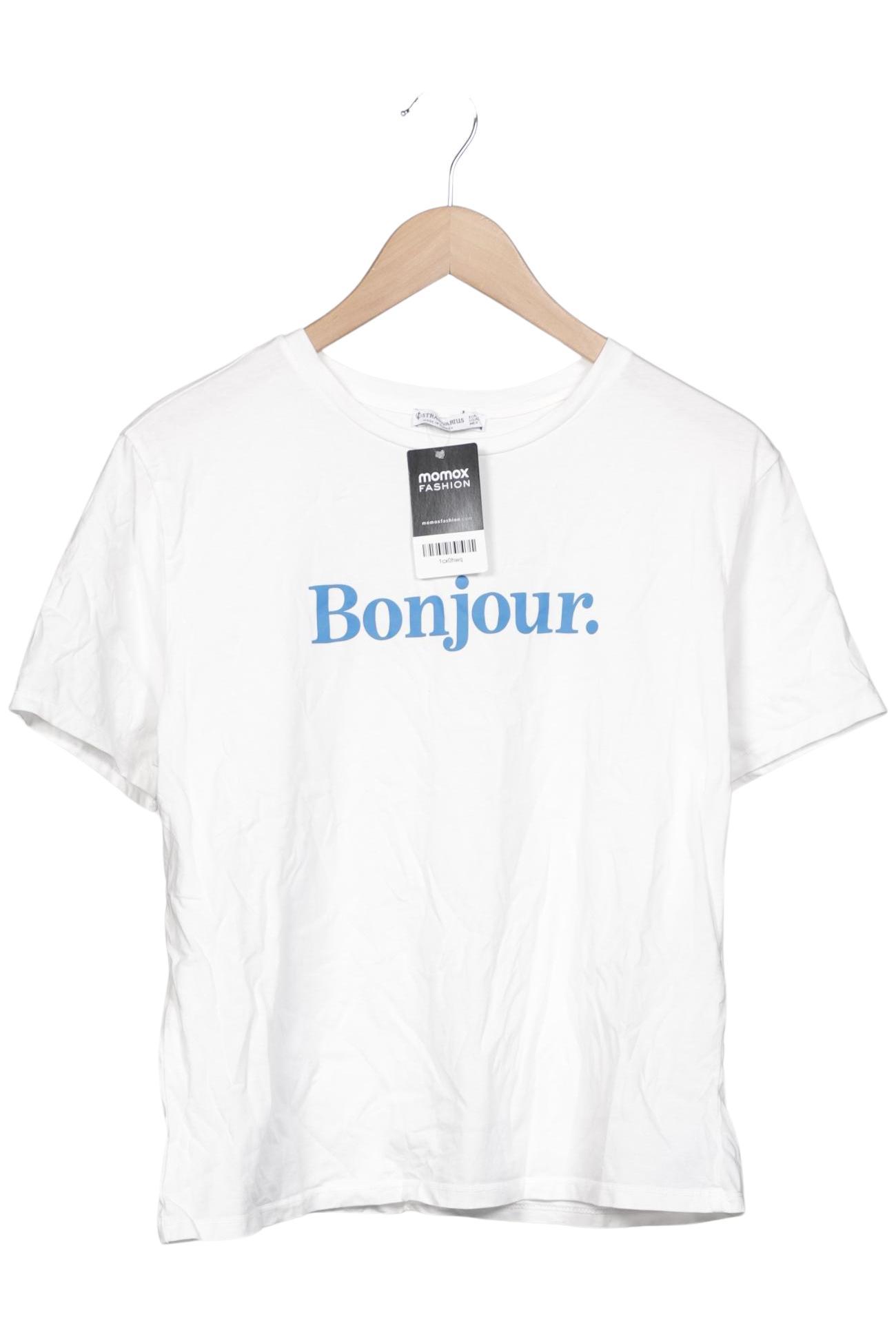 

Stradivarius Damen T-Shirt, weiß, Gr. 44