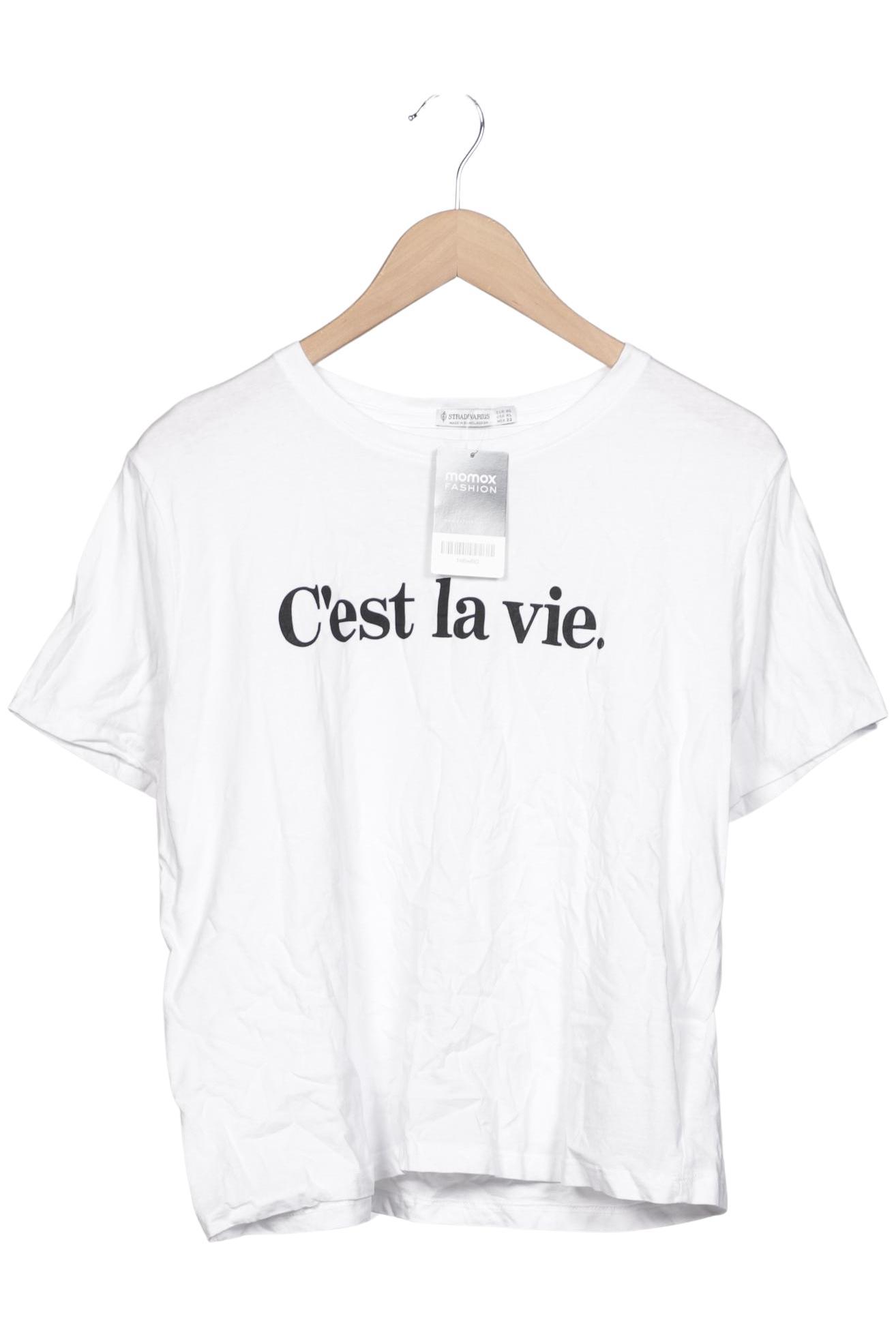 

Stradivarius Damen T-Shirt, weiß, Gr. 44