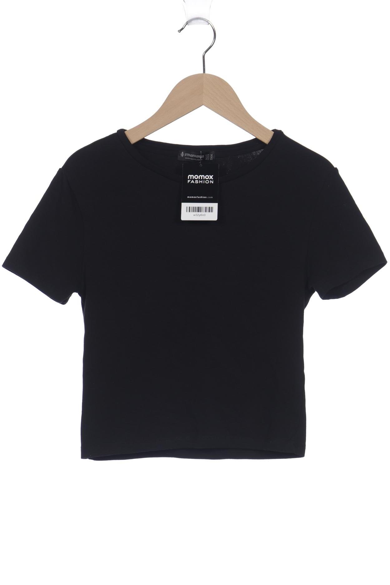 

Stradivarius Damen T-Shirt, schwarz, Gr. 38