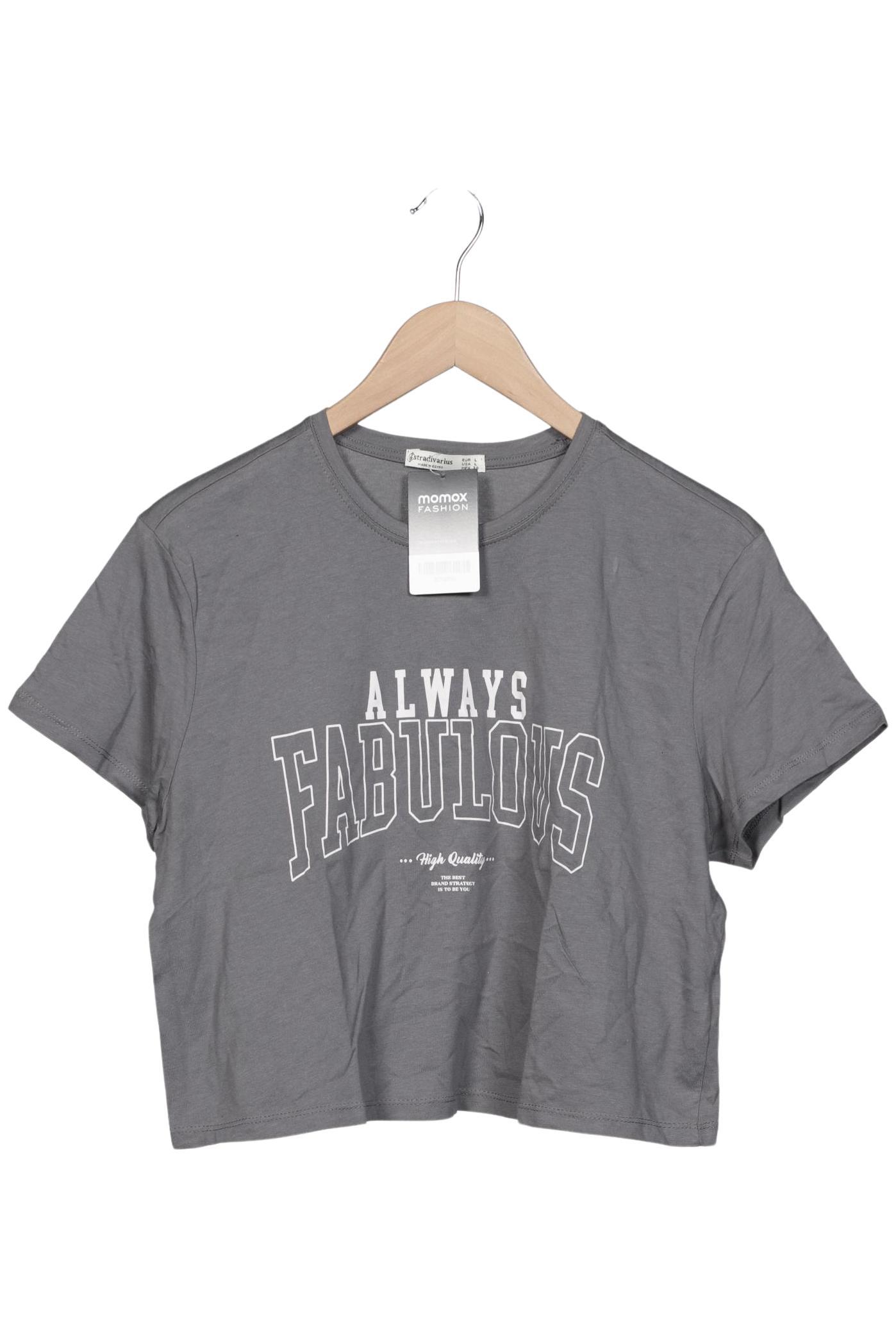 

Stradivarius Damen T-Shirt, grau, Gr. 42