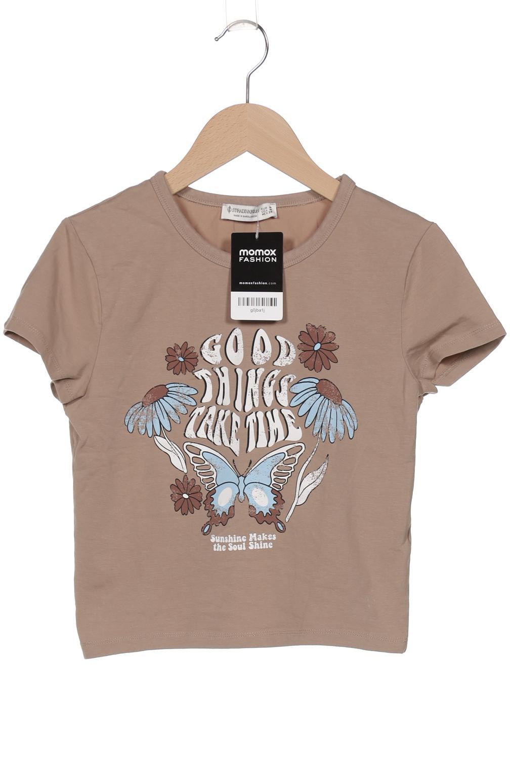 

Stradivarius Damen T-Shirt, braun, Gr. 38