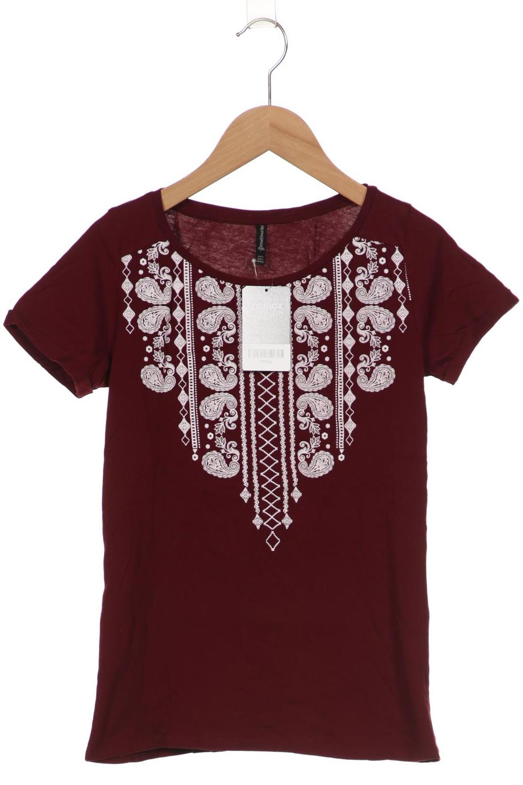 

Stradivarius Damen T-Shirt, bordeaux, Gr. 36