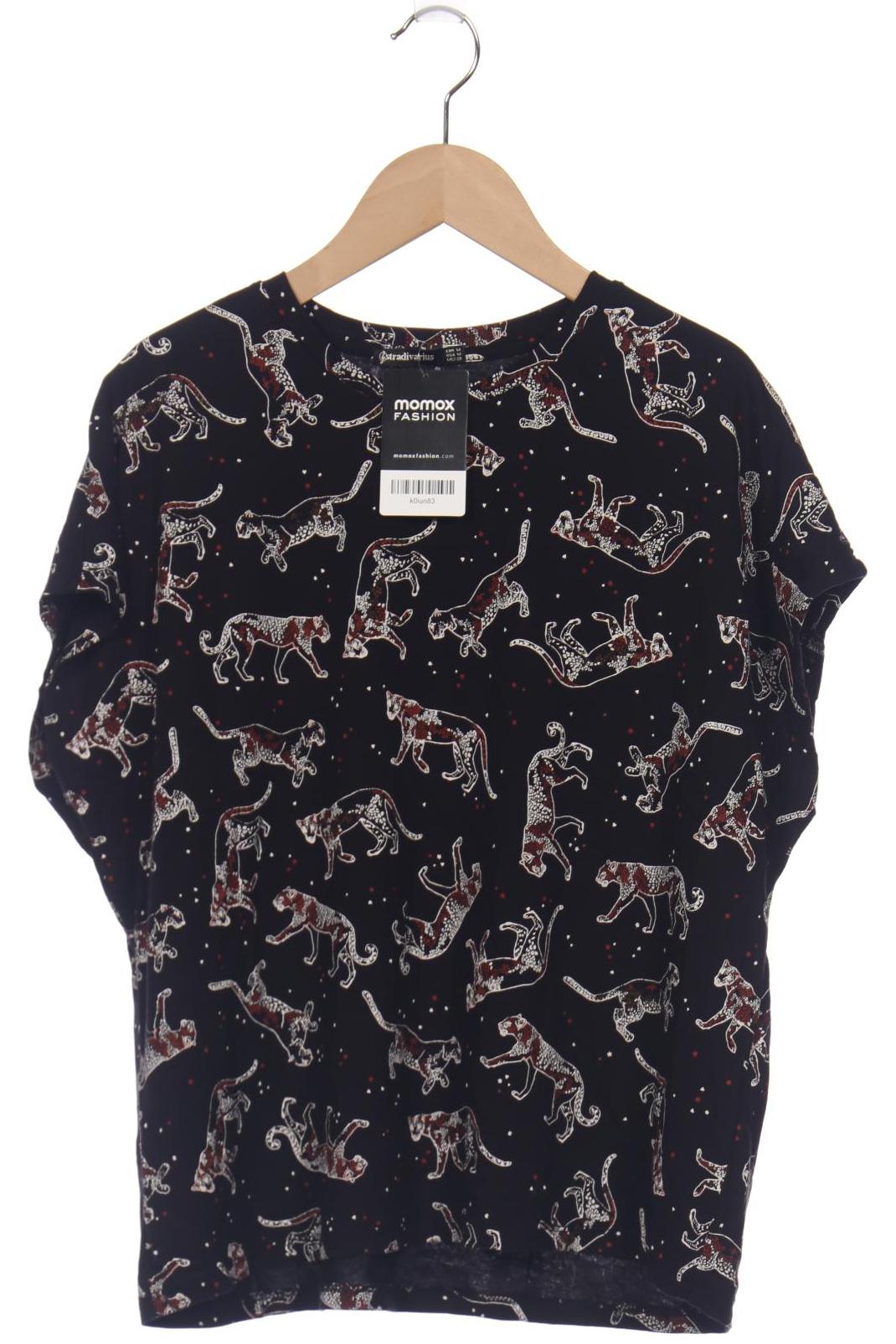 

Stradivarius Damen T-Shirt, schwarz, Gr. 38