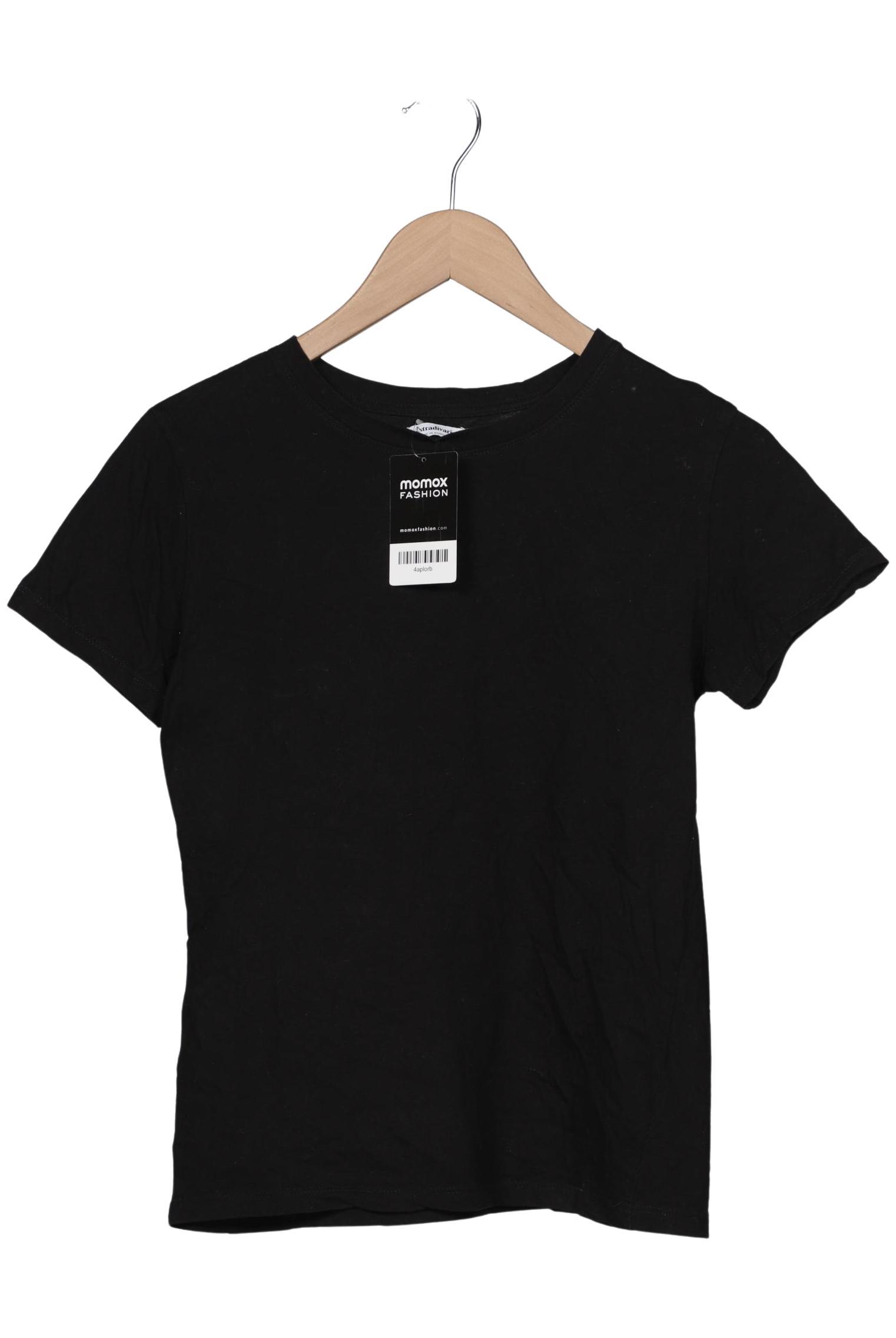 

Stradivarius Damen T-Shirt, schwarz, Gr. 34