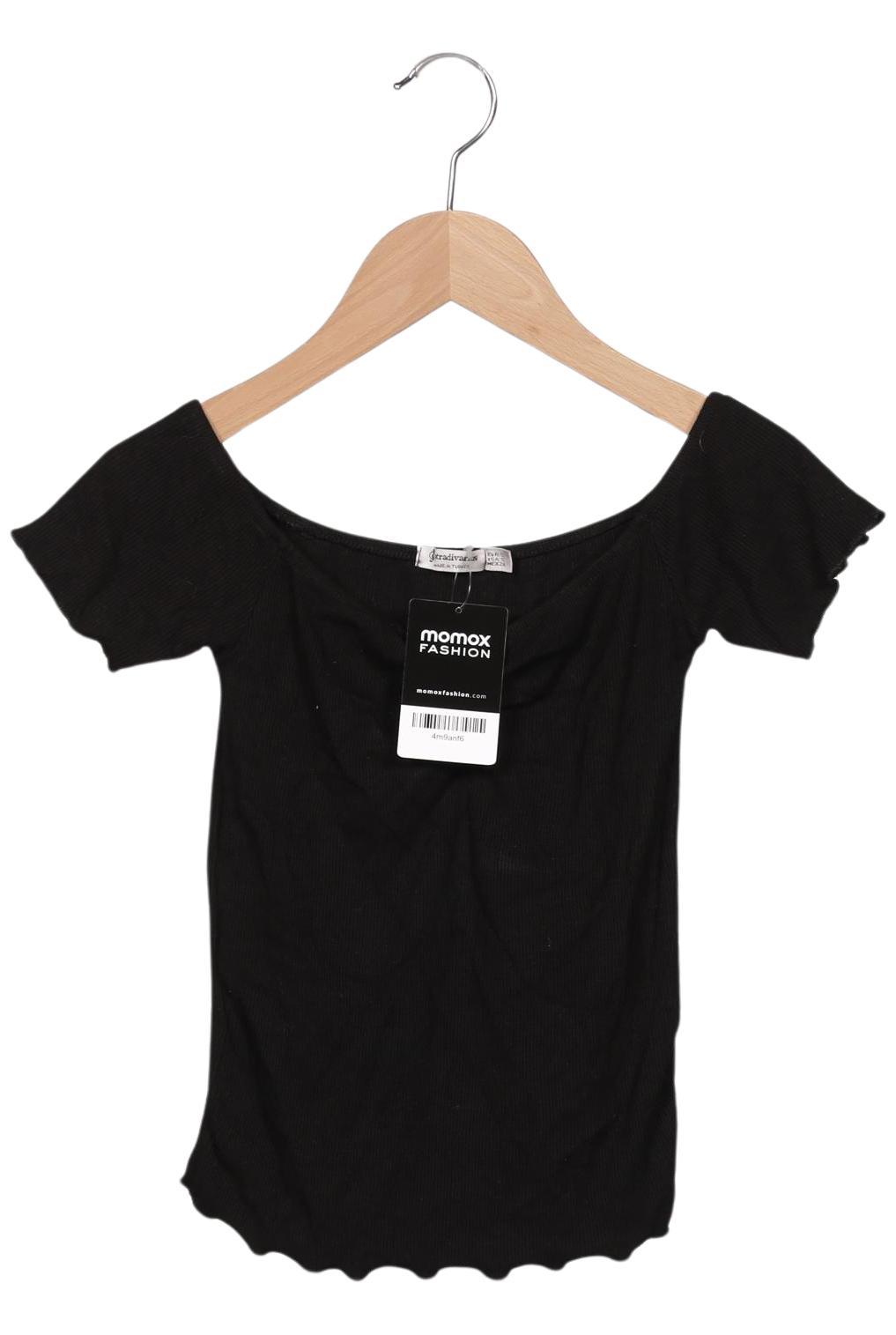 

Stradivarius Damen T-Shirt, schwarz, Gr. 36