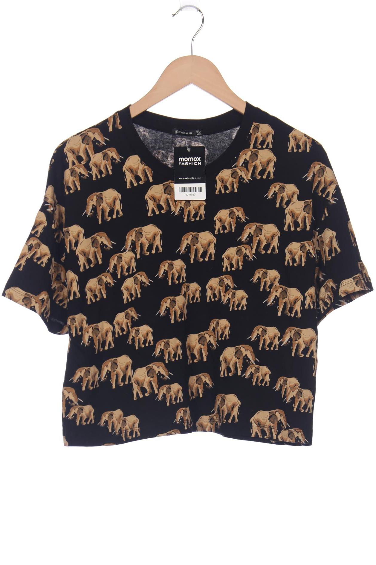 

Stradivarius Damen T-Shirt, schwarz