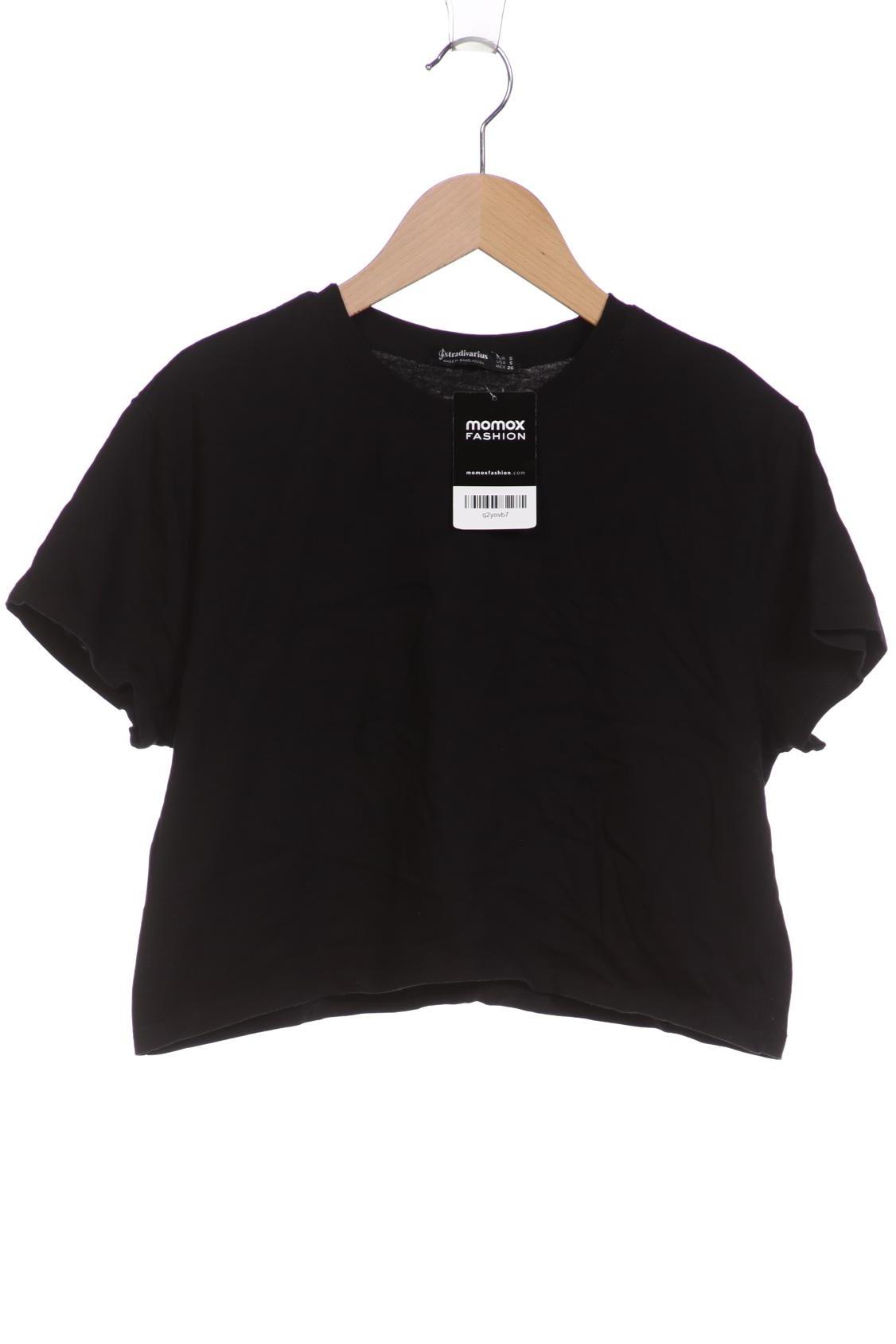 

Stradivarius Damen T-Shirt, schwarz, Gr. 36