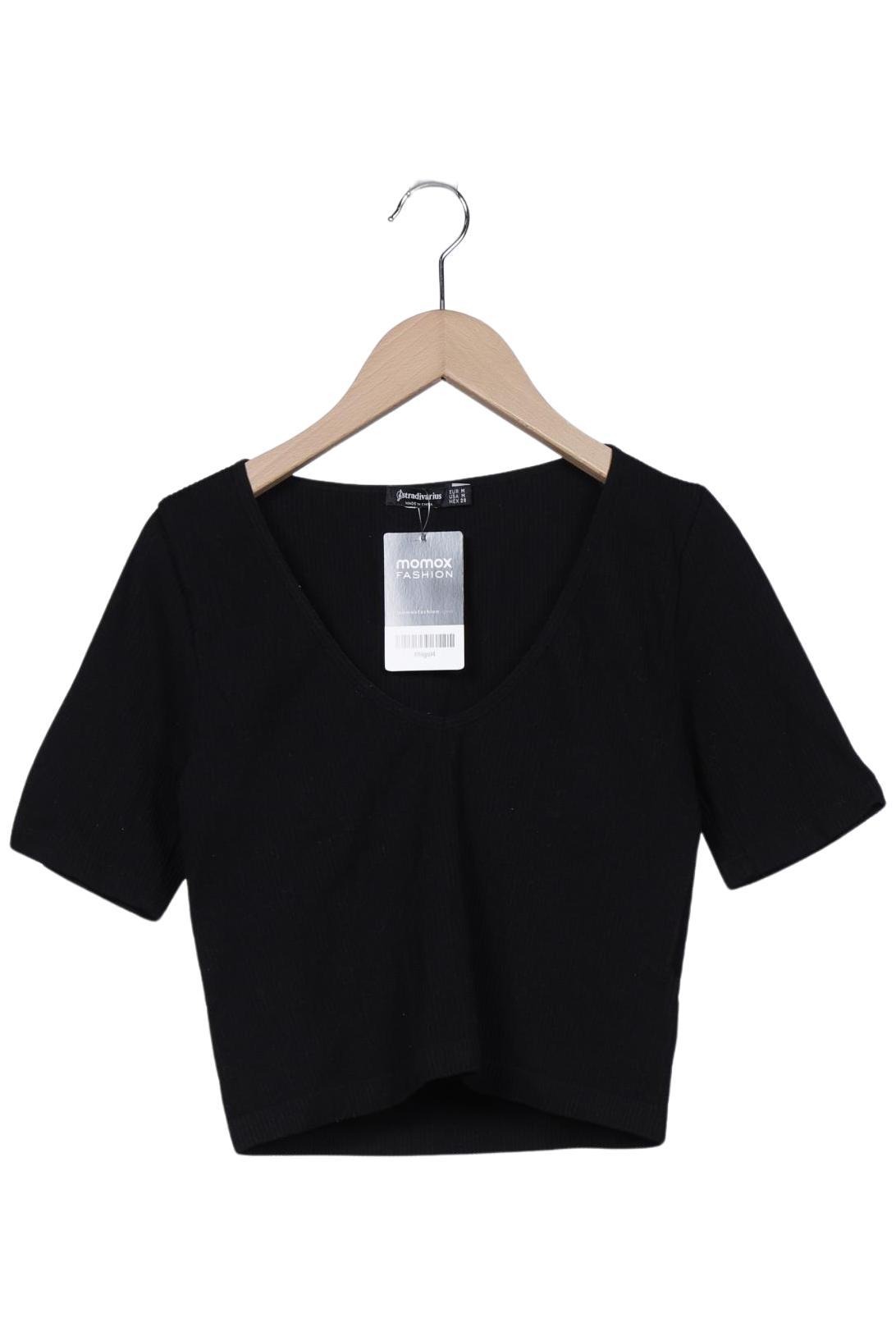 

Stradivarius Damen T-Shirt, schwarz, Gr. 38
