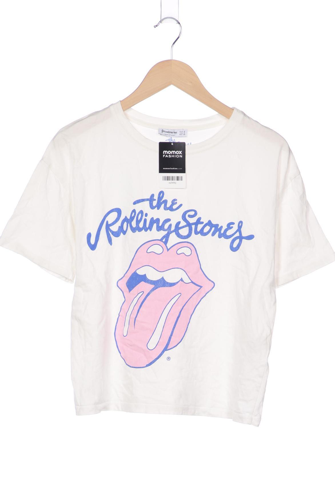 

Stradivarius Damen T-Shirt, weiß, Gr. 38