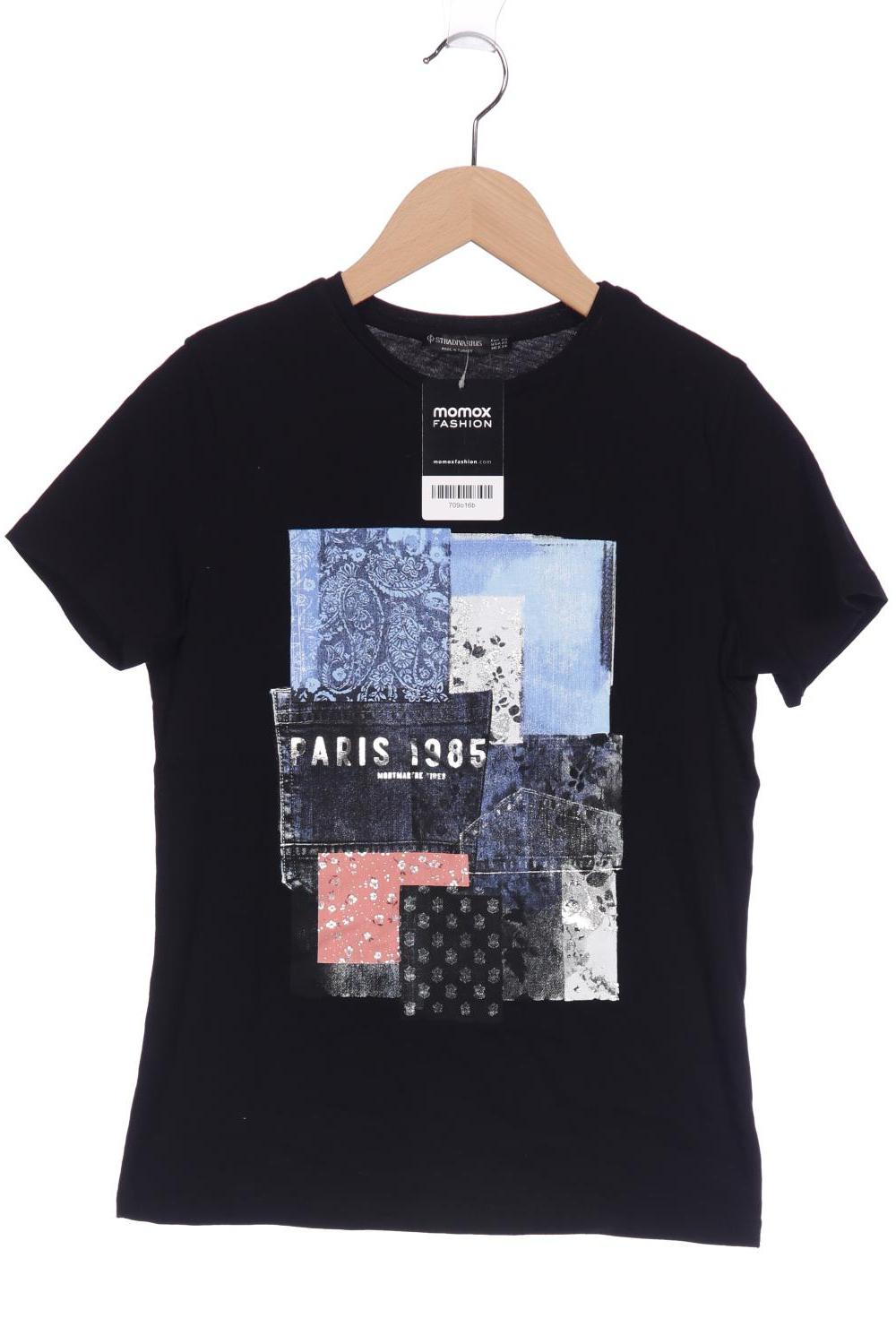 

Stradivarius Damen T-Shirt, schwarz